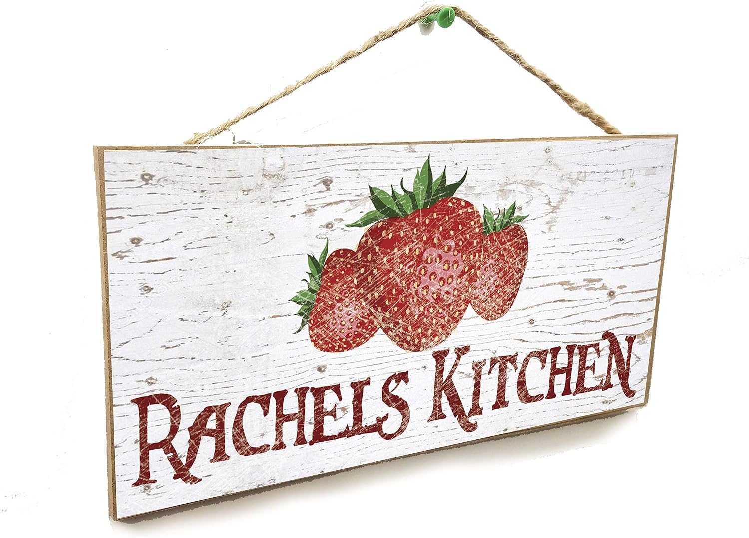 Blackwater Trading Personalized Custom Your Name's Kitchen Strawberries Fruit Country Primitive Sign Plaque 5"X10"