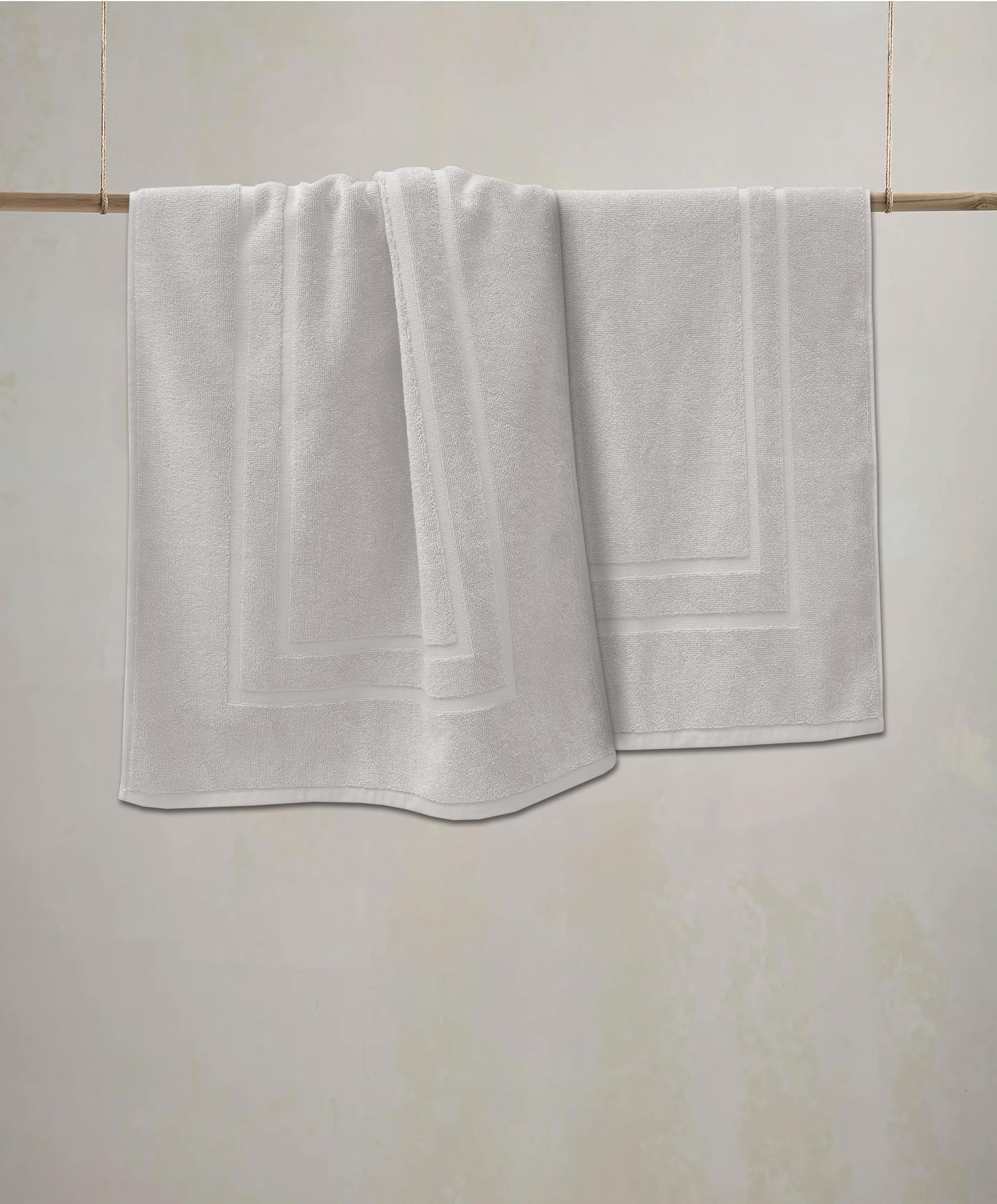 Pióro i ścieg, 100% bawełna, frotte, maty łazienkowe, 2 sztuki, takie jak maty łazienkowe (76 x 50 cm) hotel spa łazienka prysznic wanna maty podłogowe [nie dywanik łazienkowy] miękkie chłonne maty