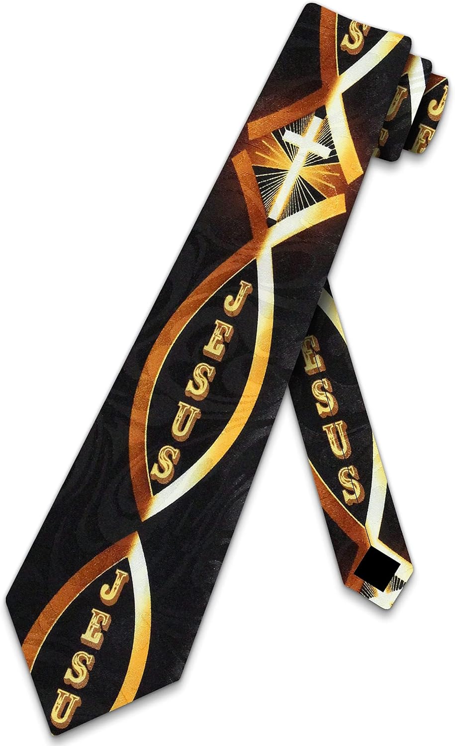 Steven Harris Cross Ties Mens Jesus Fish Necktie for Men Christian Tie Religious Neckties