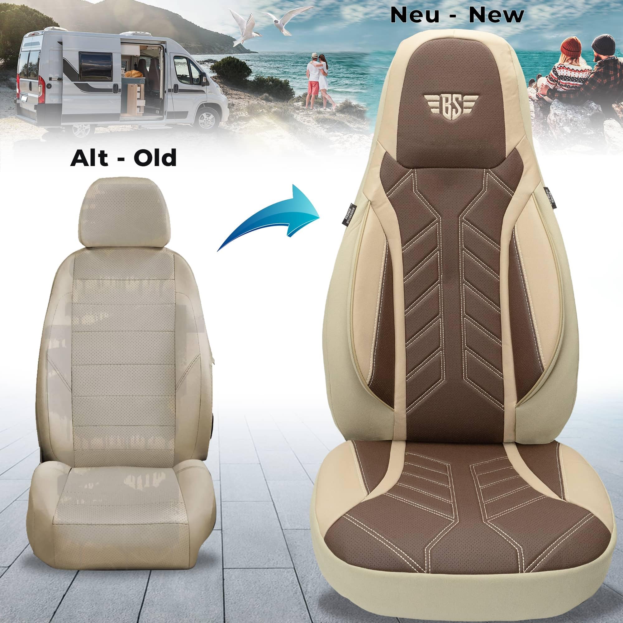 BREMER SITZBEZÜGE Housses de Protection pour Camping-Car Fiat Ducato Jumper Boxer DPL510