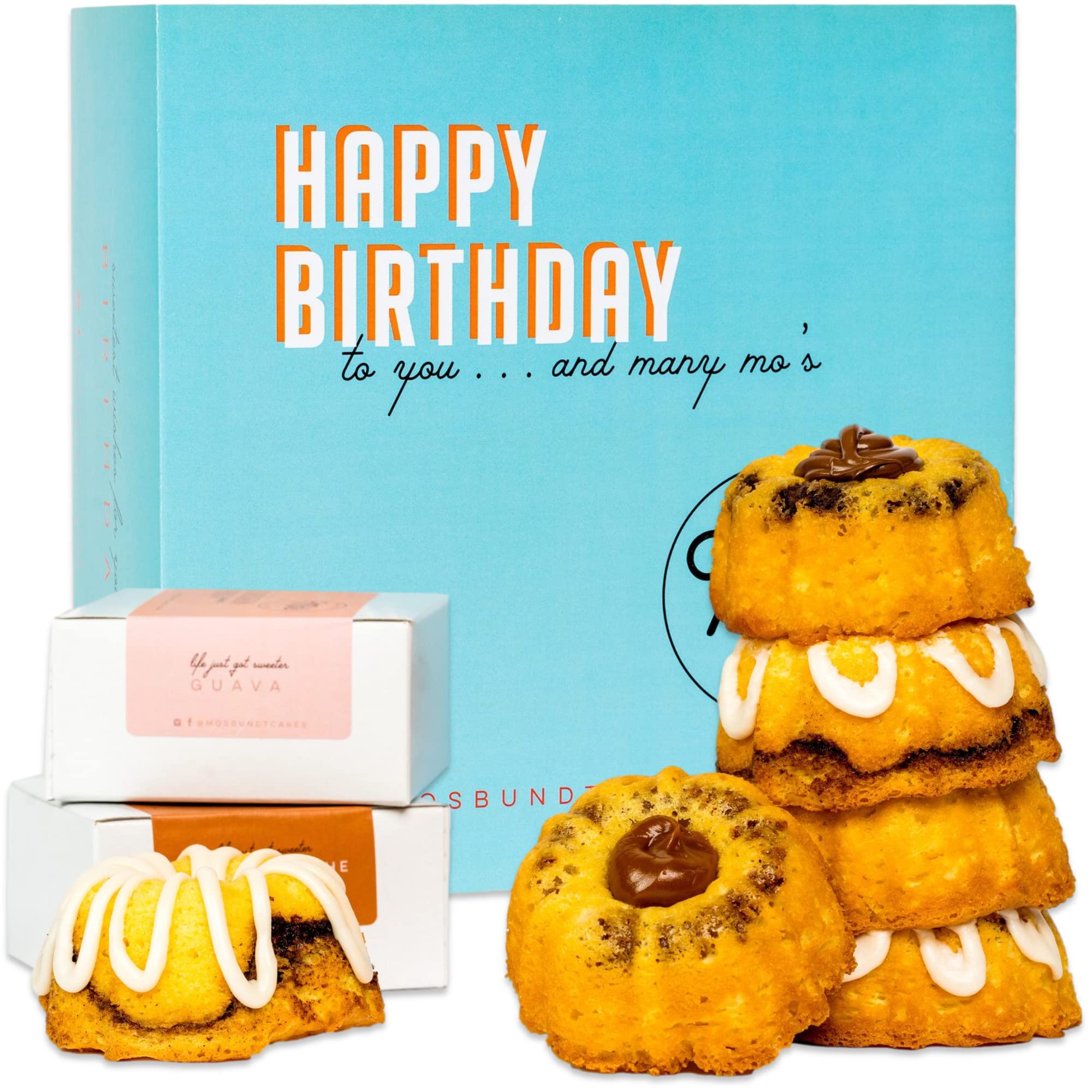 Mo's Mixed Box - Birthday Gifts For Men, Women, Dad, Mom, Husband, Wife, Boys, Girls - Fresh Mo's Bundt Cakes in a Beautiful Birthday Gift Box -
