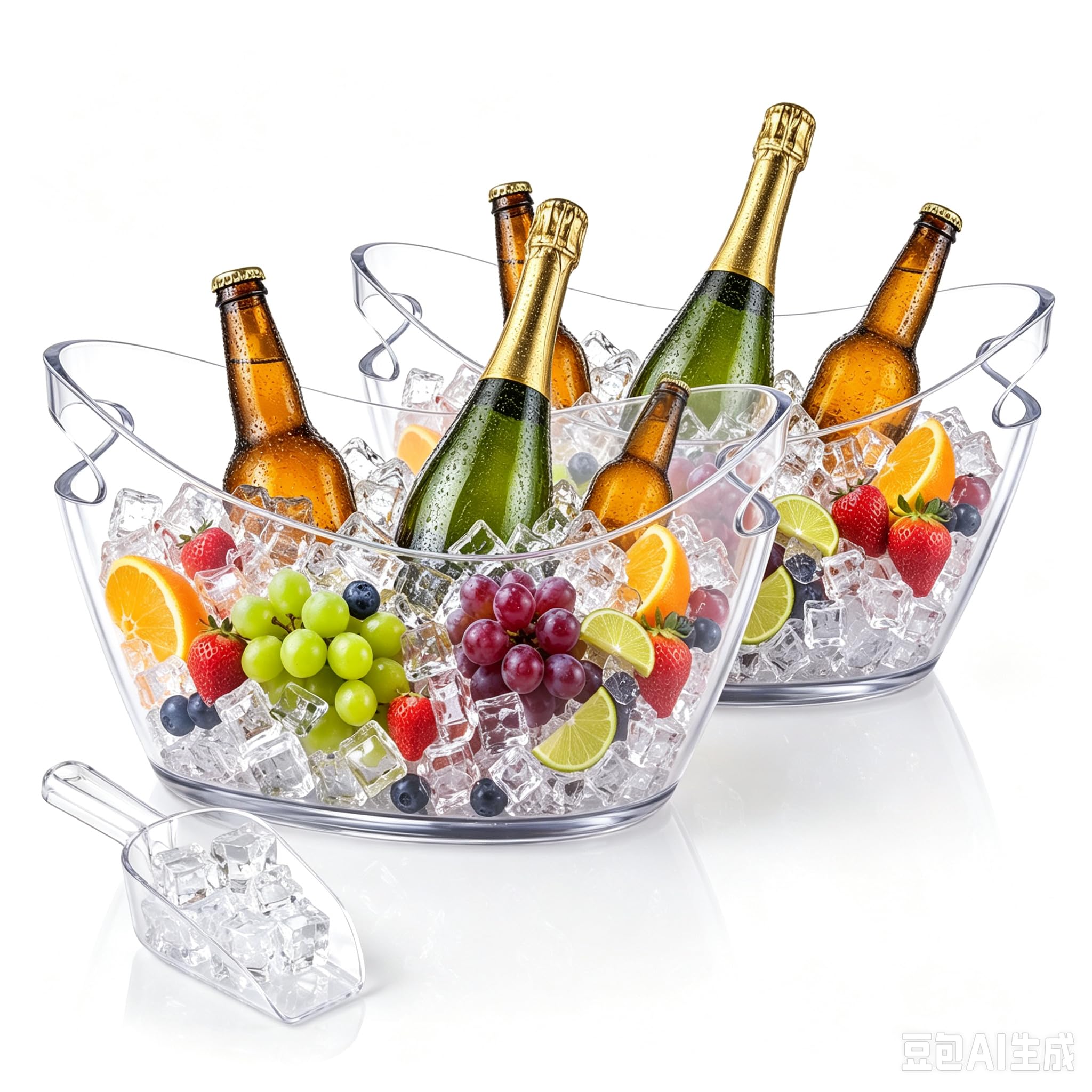 Photo 1 of ANKBOL Acrylic Ice Bucket - 2 Pack, 6L