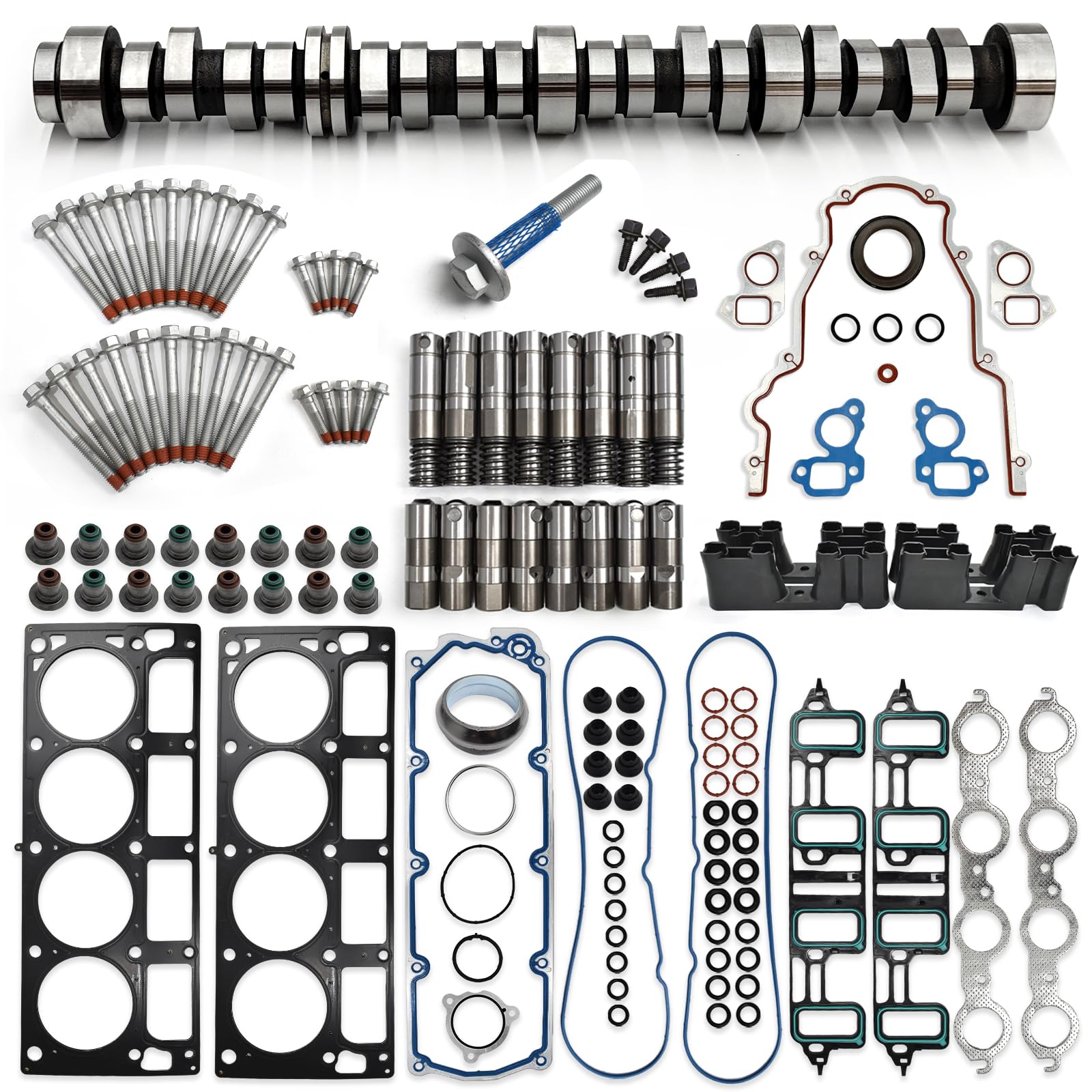 6.2L AFM/DOD Camshaft Lifter Kit with Head Gasket Set, Fit for 2007-2014 Chevrolet Tahoe GM Sierra Yukon, Cadillac Escalade 6.2L