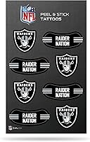 Vista 48 de Rico Industries NFL Footbal Peel & Stick Temporary Tattoos - Eye Black - Game Day Approved!