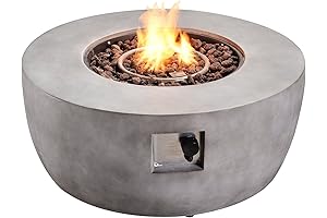 Teamson Home Outdoor Round Concrete Fire Pit