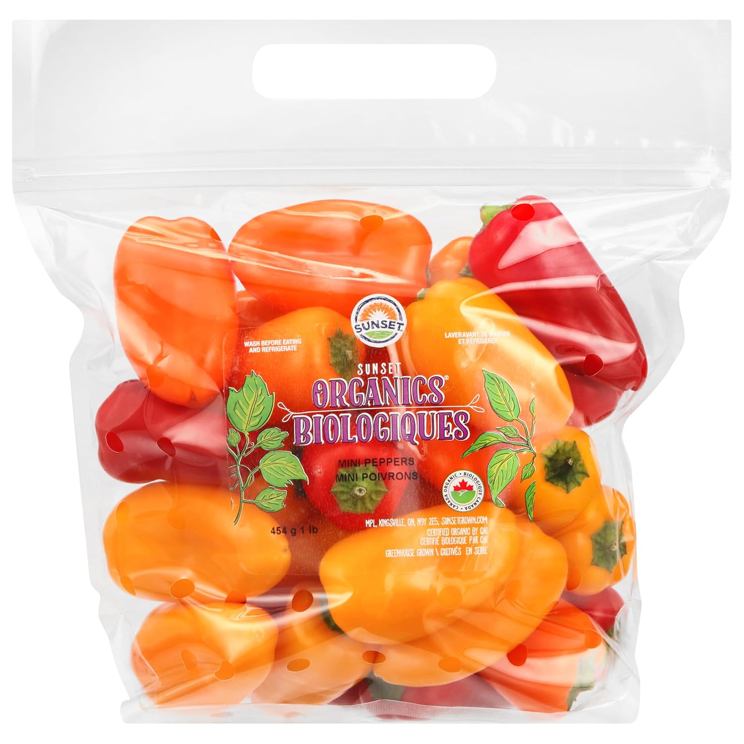 Fresh Produce Organic Sweet Pepper Mix, 16oz - Freshly Selected Premium Snack Peppers