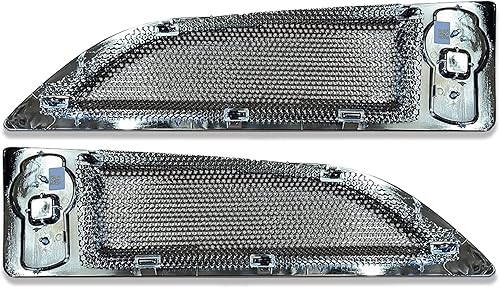 Miniatura 4 de Conjunto de rejilla de ventilación de entrada de aire lateral de capó cromado (lado derecho del pasajero y lado izquierdo del conductor) compatible