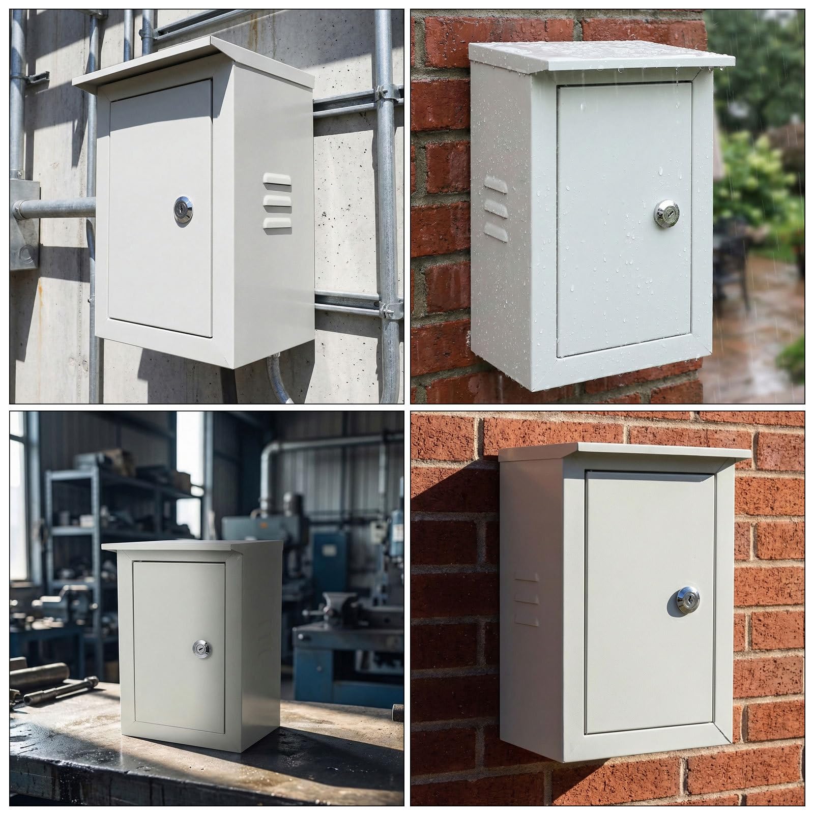 Boîte de Jonction Électrique Murale Verrouillable en Fer Peint