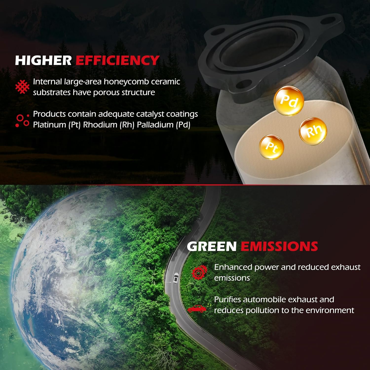 KLN Front Catalytic Converter W/Gasket Kit Compatible with Chevy Equinox 2010-2014 2.4L, Captiva Sport 2012-2015 2.4L, Compatible with GMC Terrain 2010-2014 2.4L, Direct-Fit - E.P.A. Compliant