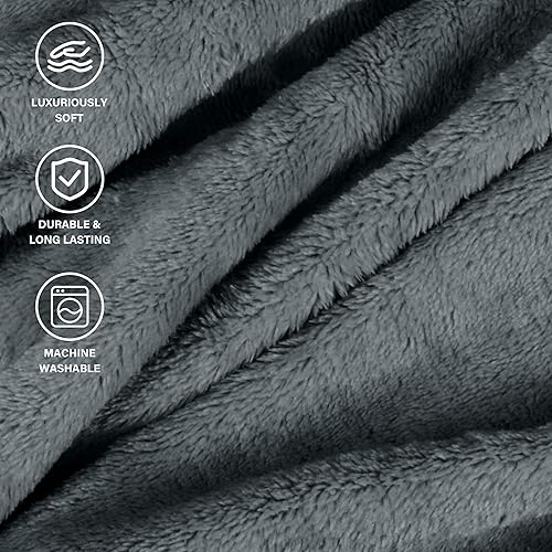 Miniatura 5 de Tirrinia Manta portátil de viaje con pies, poncho de oficina en avión, 4 en 1, bolsillo frontal con cremallera, acogedora manta de forro polar