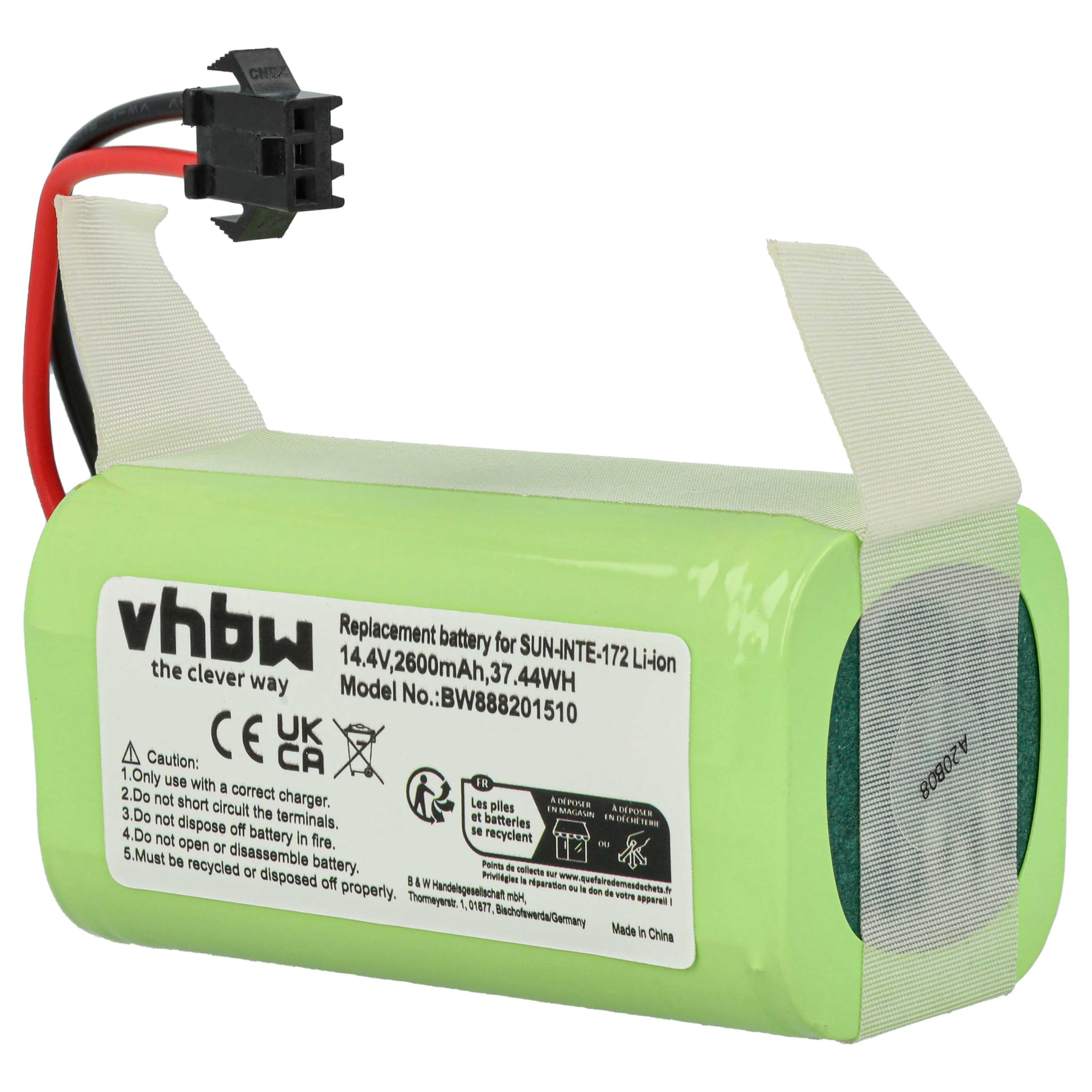 vhbw Bateria kompatybilna z Bagotte BG600, BG700 Home Cleaner (2600mAh, 14,8V, Li-Ion)