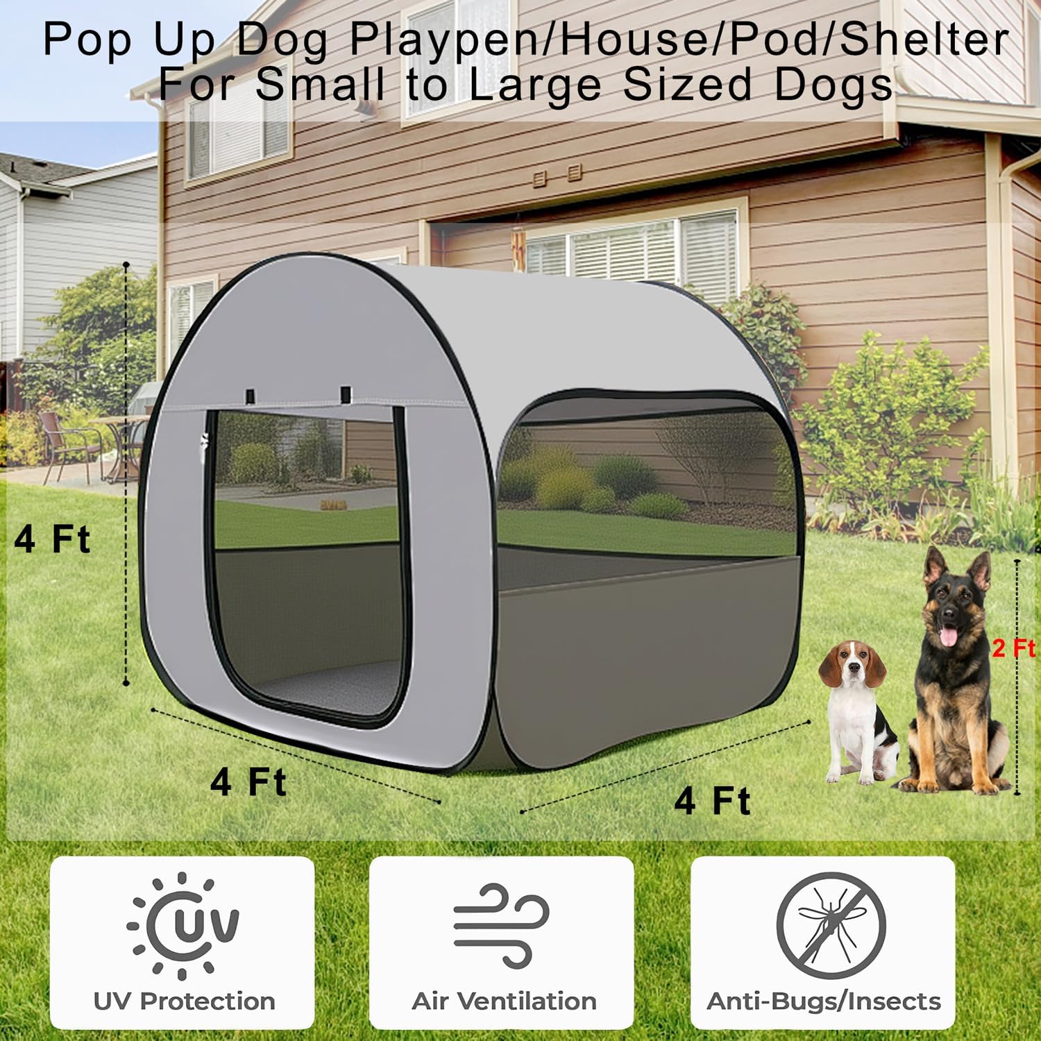 Explore the Great Outdoors with the LUCKITTY Pop-Up Dog Kennel: Your Pet