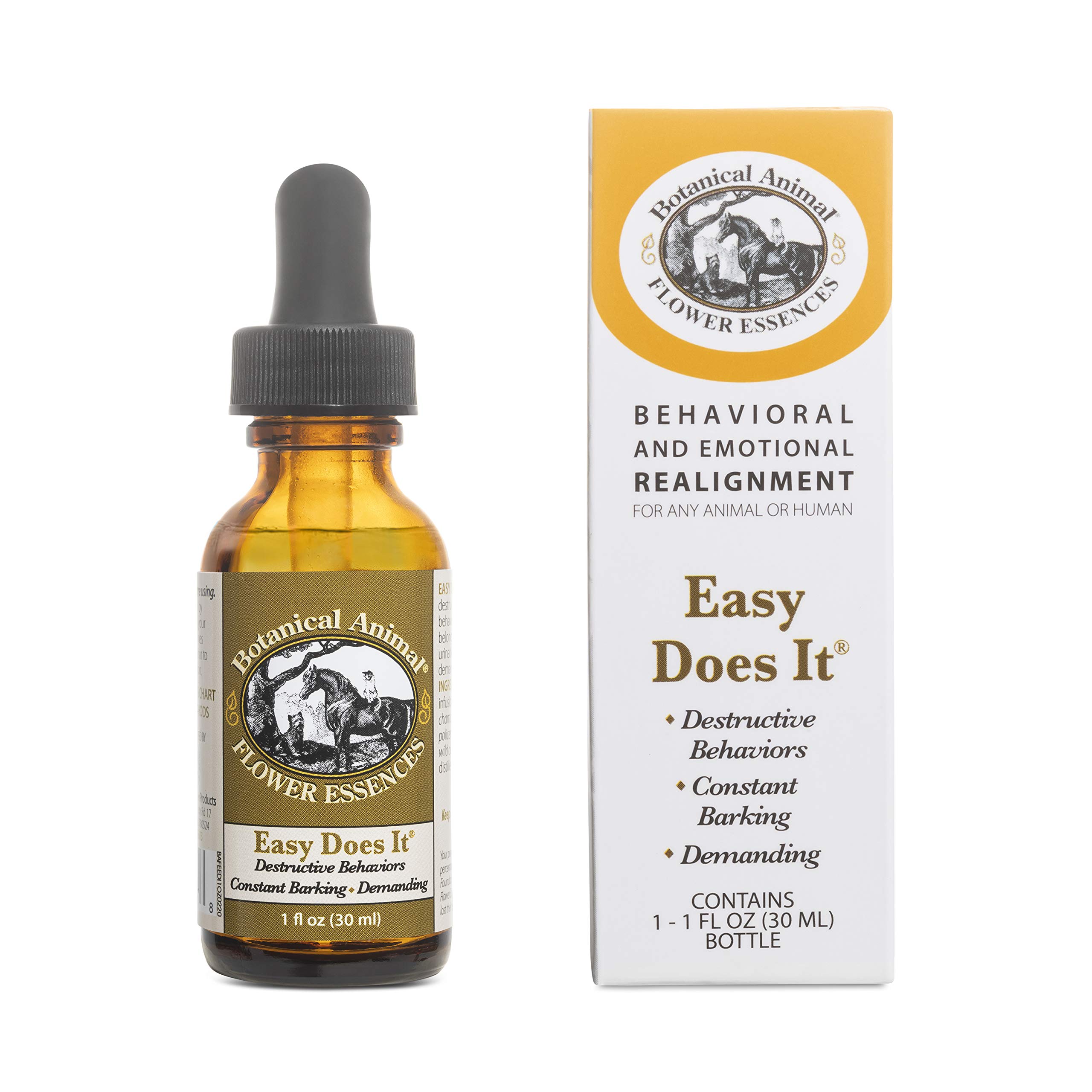 Safe Natural Flower Essence - Easy Does It for Unbalanced Emotion - Demanding Attention Through Destructive Behaviors - Non-Mood Altering, Hemp-Free, Non Allergenic - 1 oz (30 ml)