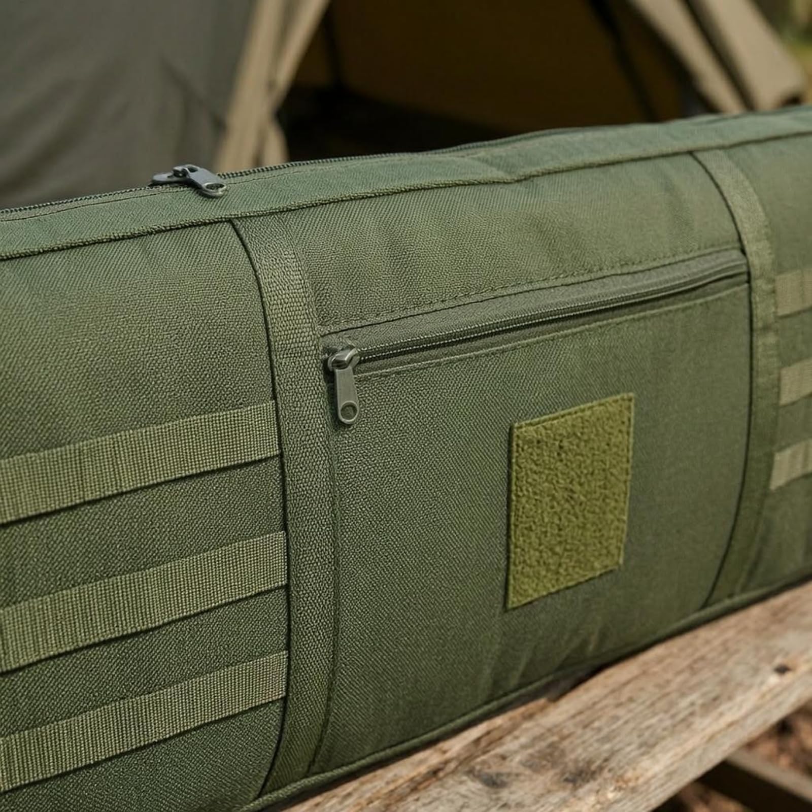 Zeltstangen Tasche Aufbewahrung Organizer Tragetasche Aufbewahrungsbeutel Transporttasche aus Strapazierfähigem Oxfordstoff Gepolsterter mit Zwei, Beige, Khaki