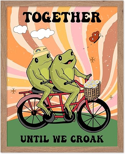 Miniatura 31 de Poster Master Póster con texto en inglés «You Are Exactly Where You Need To Be», impresión retro de rana, arte musical, arte de hongos, arte de cita