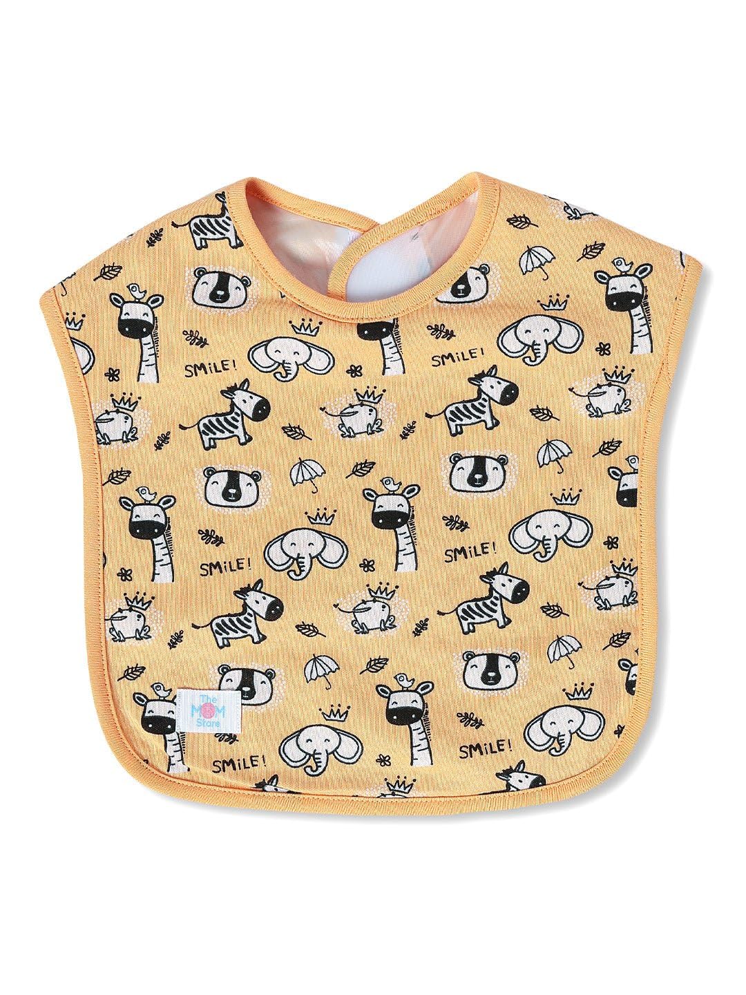 The Mom Store Baby Feeding Bibs | Feeding Infants and Toddlers | Velcro Opening At The Back Of The Neck | Baby Handkerchief | Cotton | 0-8M-image-27