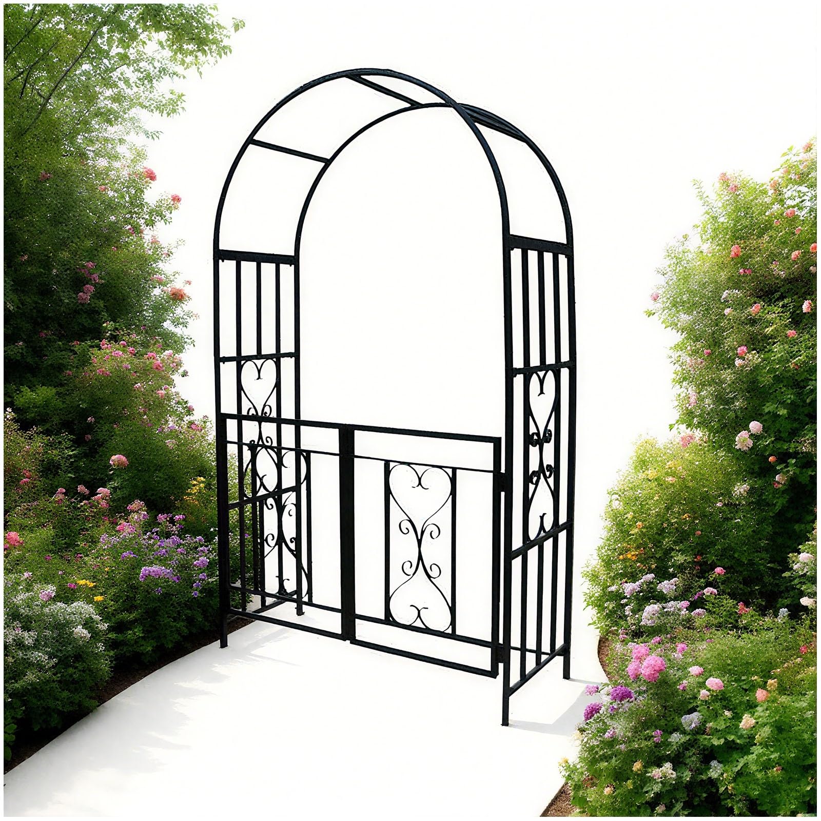Arche de jardin en métal robuste et durable pour rosiers et plantes