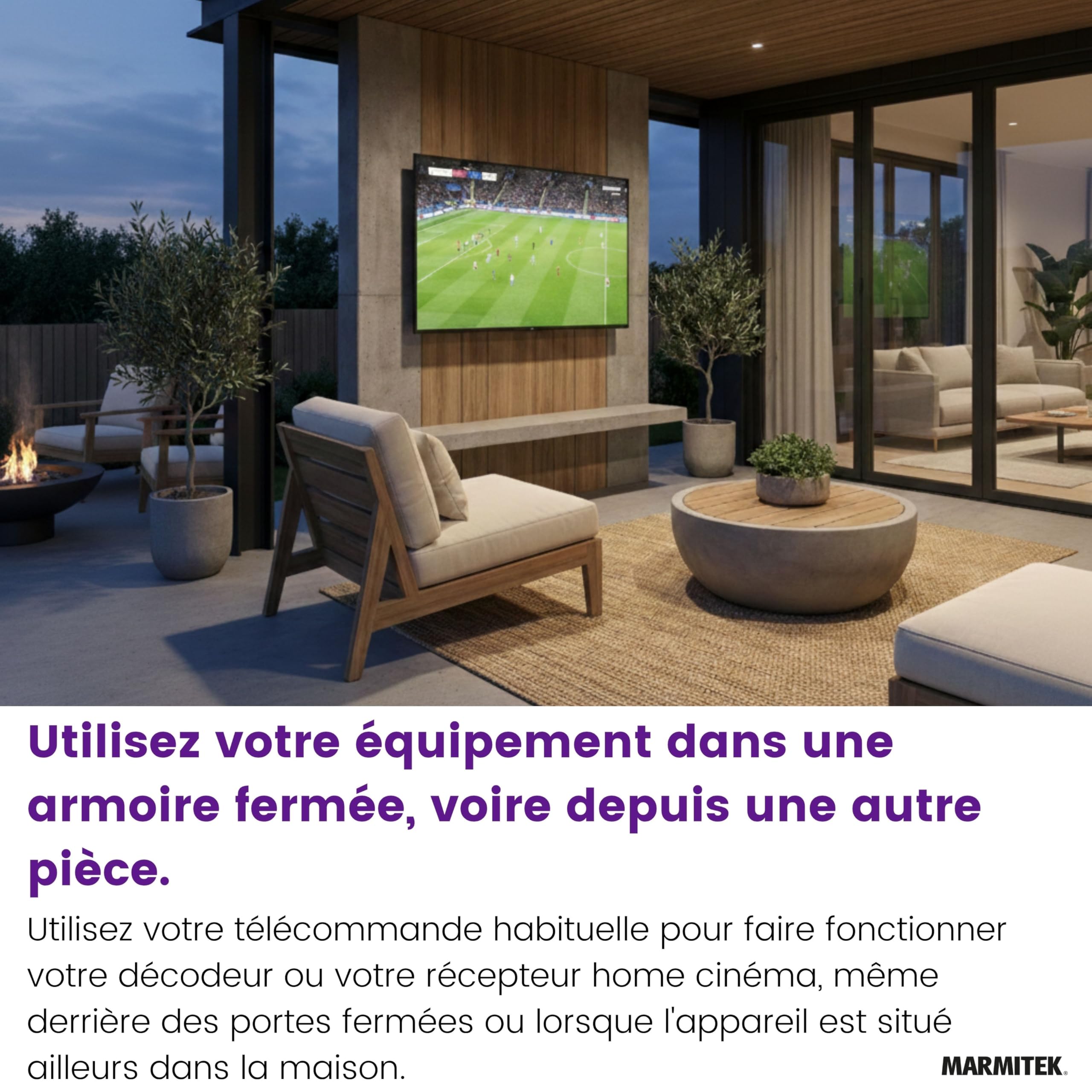 Extension Infrarouge Professionnel - Marmitek IR Control 10 XTRA - Blaster LED - max 300 m - Récepteur Extra Petit - Fonctionnement Des Appareils Dans une Armoire Fermée et à Une Plus Grande Distance