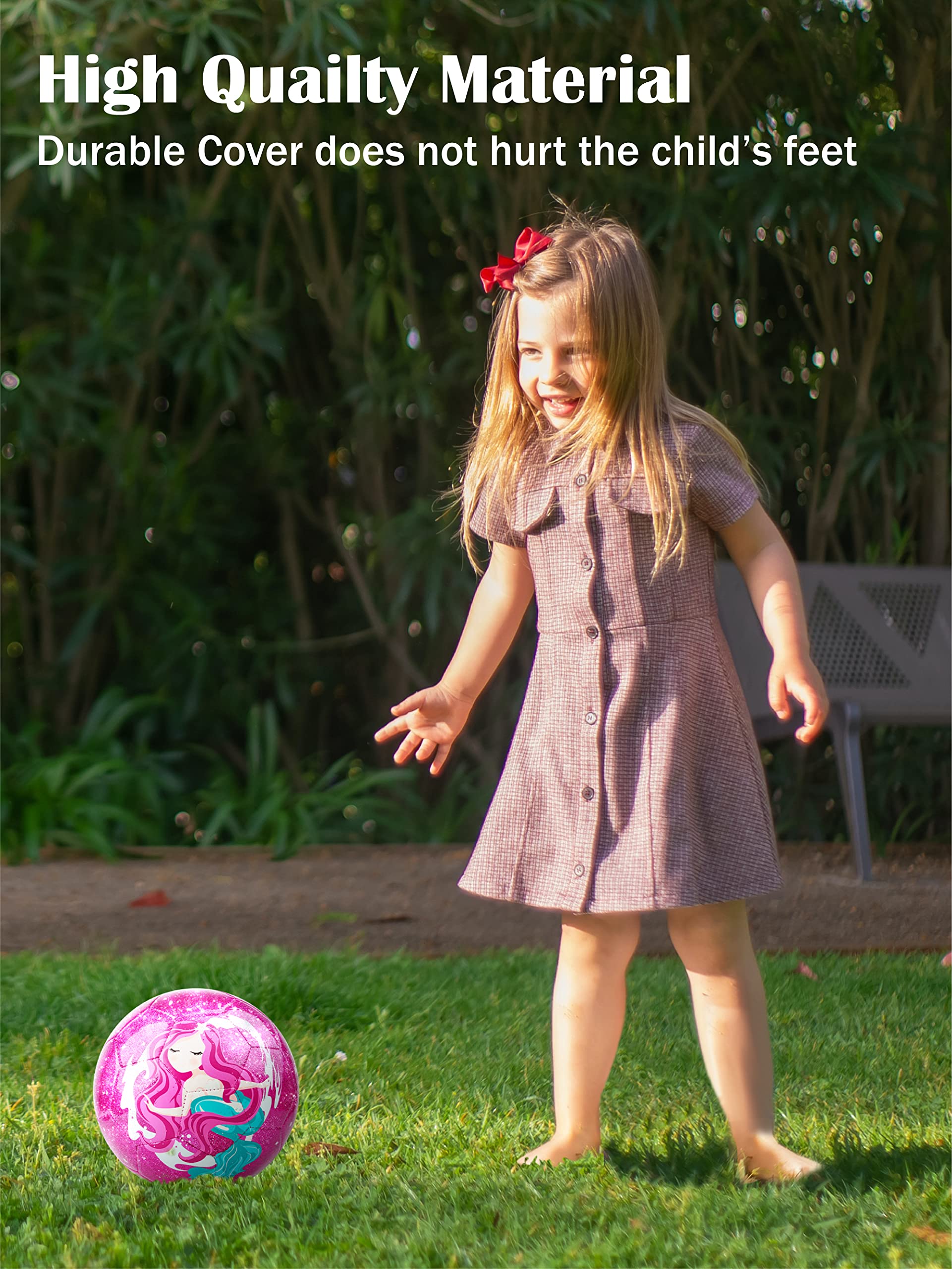 Picador Soccer Ball Size 3, Kids Soccer Ball for Girls Boys Toddler Indoor Outdoor Sport Training with Pump