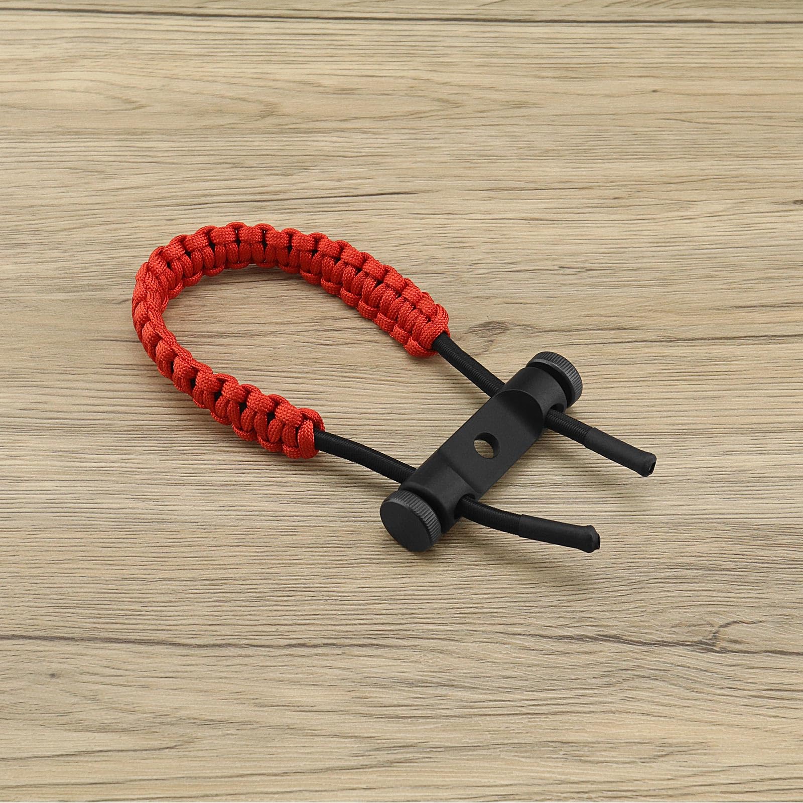 Corde Tressée Solide Réglable pour Arc à Poulies Écharpe de Poignet pour Tir à l'arc Et Chasse, Accessoire, Rouge