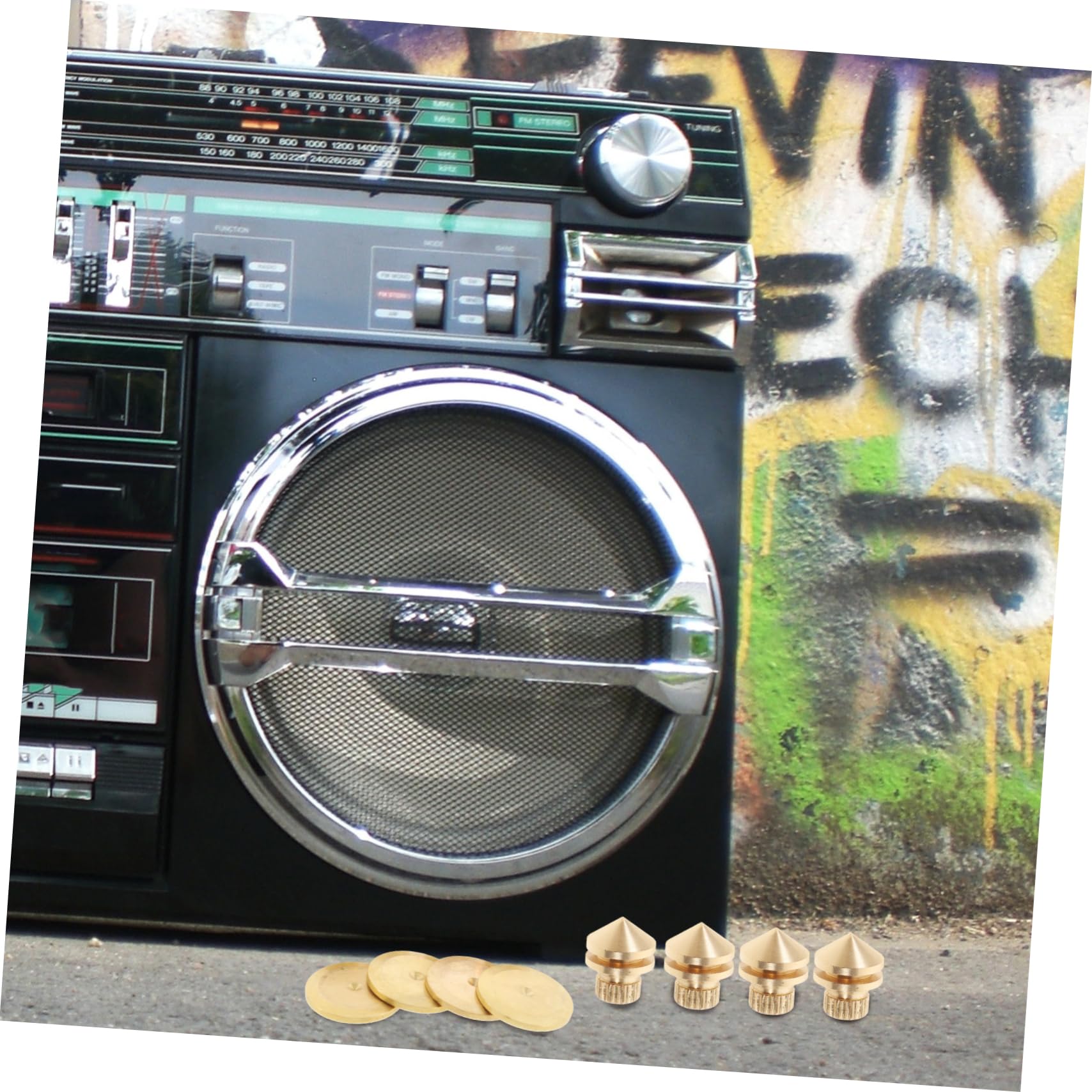 Mipcase 4pcs Speaker Isolation Spikes High Hardness Isolation Feet for Audio Equipment Effectively Reduce Easy Installation for Speakers Amplifiers