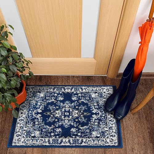 Miniatura 1 de Antep Rugs Alfombra oriental de 2 x 3 con medallón tradicional para interiores (beige crema, 2 pies x 3 pies)