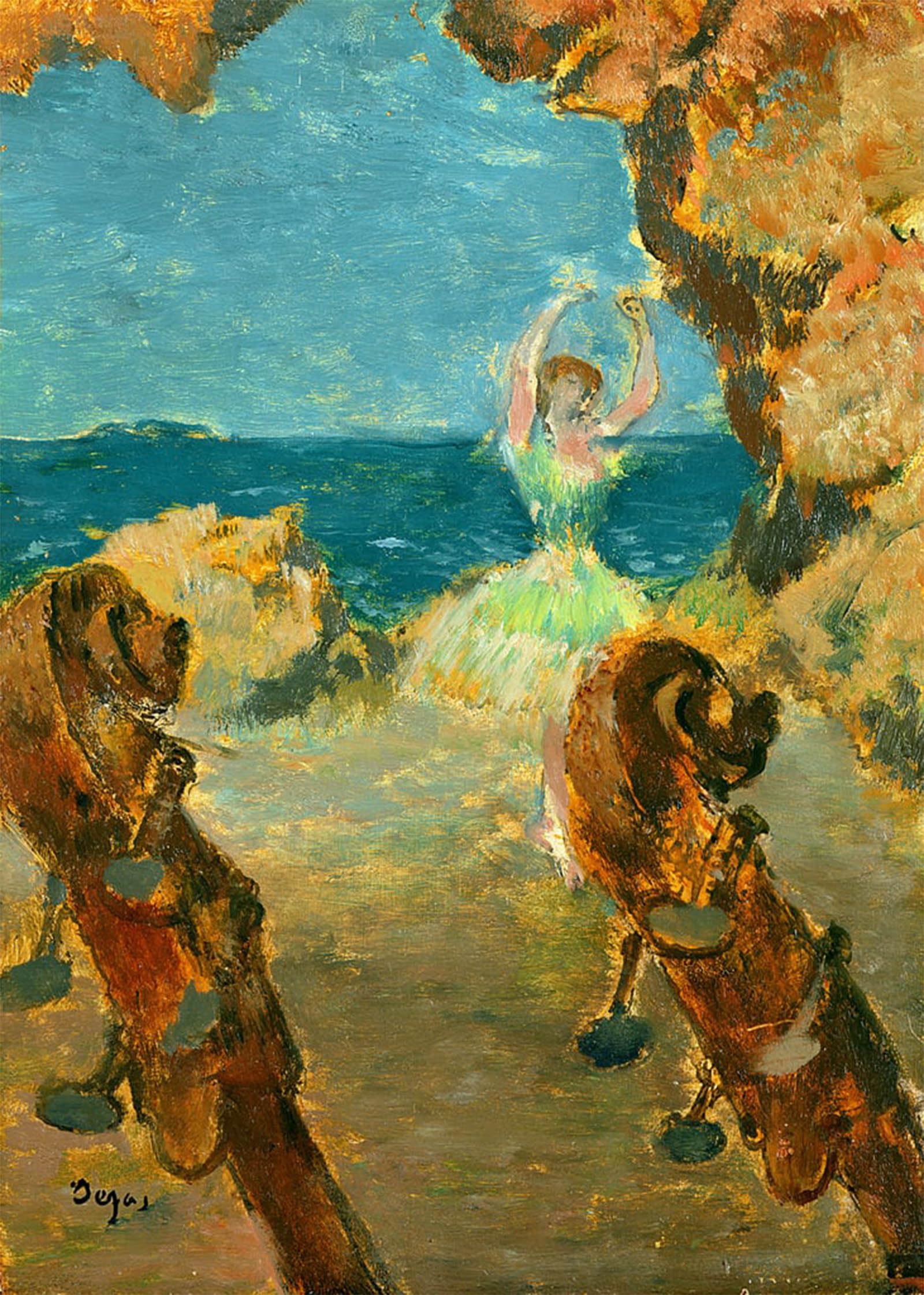SERENDIPITP Retro Picture Poster Wall Art Pictures Painting the Ballet Dancer by Edgar Degas Wall Art Canvas Print for Wall Decor 60x90cm