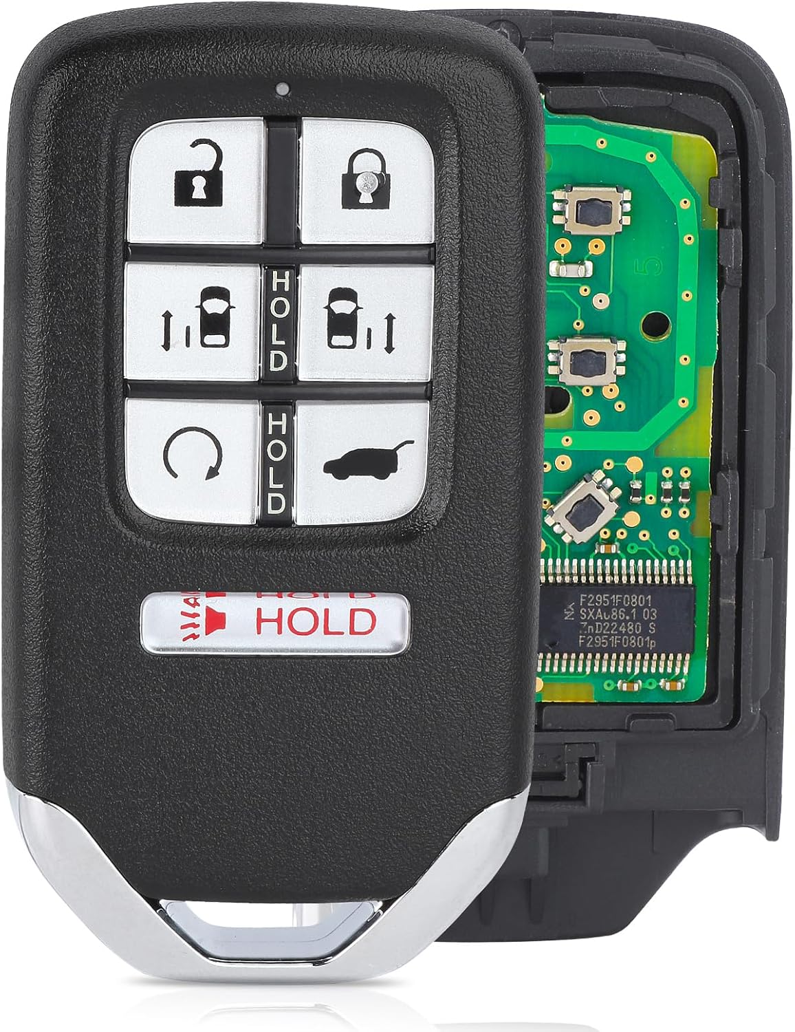 Yewong Smart Proximity Keyless Entry Remote Control Car Key Fob for Honda Odyssey 2018 2019 2020 FCC ID: KR5V2X 72147-THR-A31 433MHz 47 Chip 7Buttons