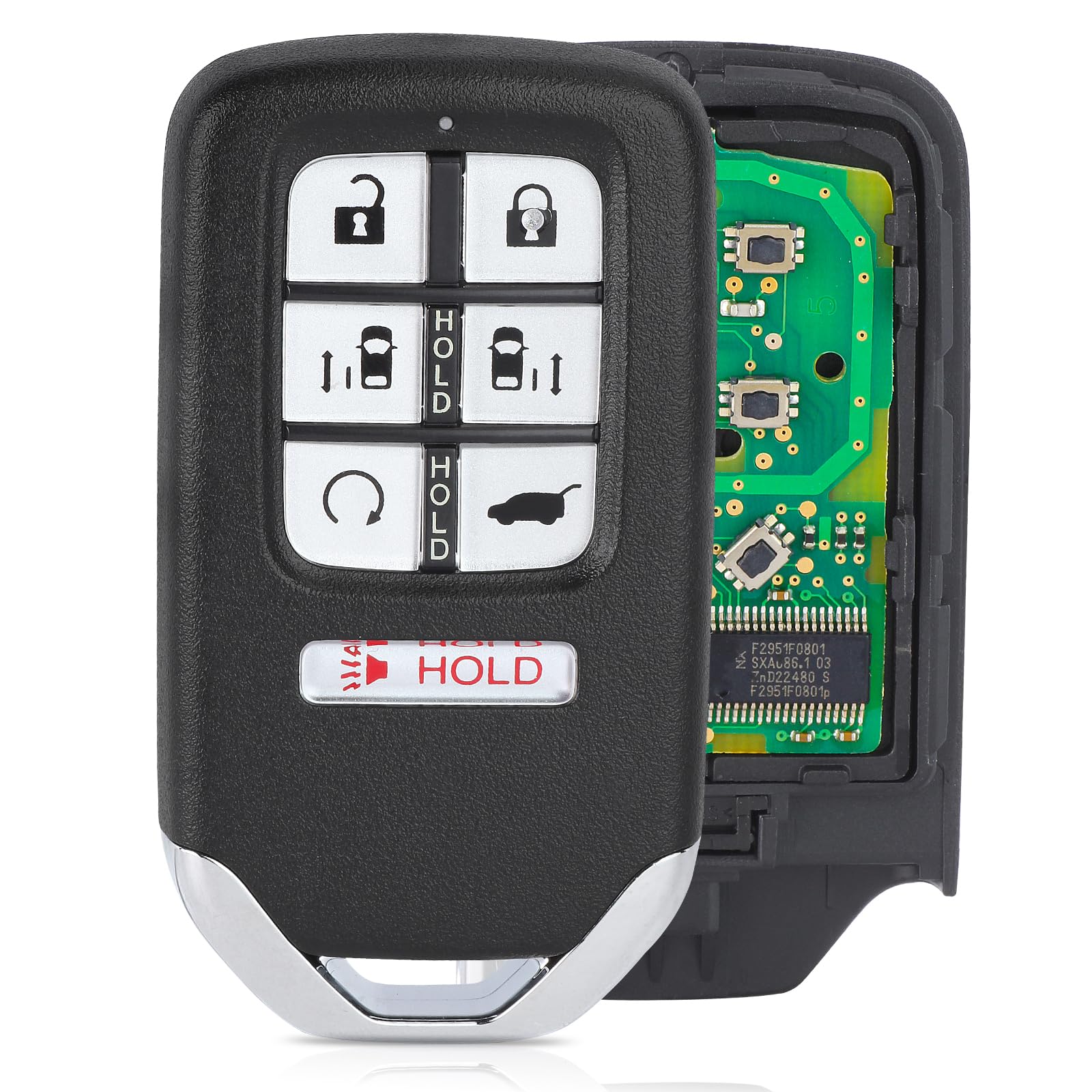 Yewong Smart Proximity Keyless Entry Remote Control Car Key Fob for Honda Odyssey 2018 2019 2020 FCC ID: KR5V2X 72147-THR-A31 433MHz 47 Chip 7Buttons