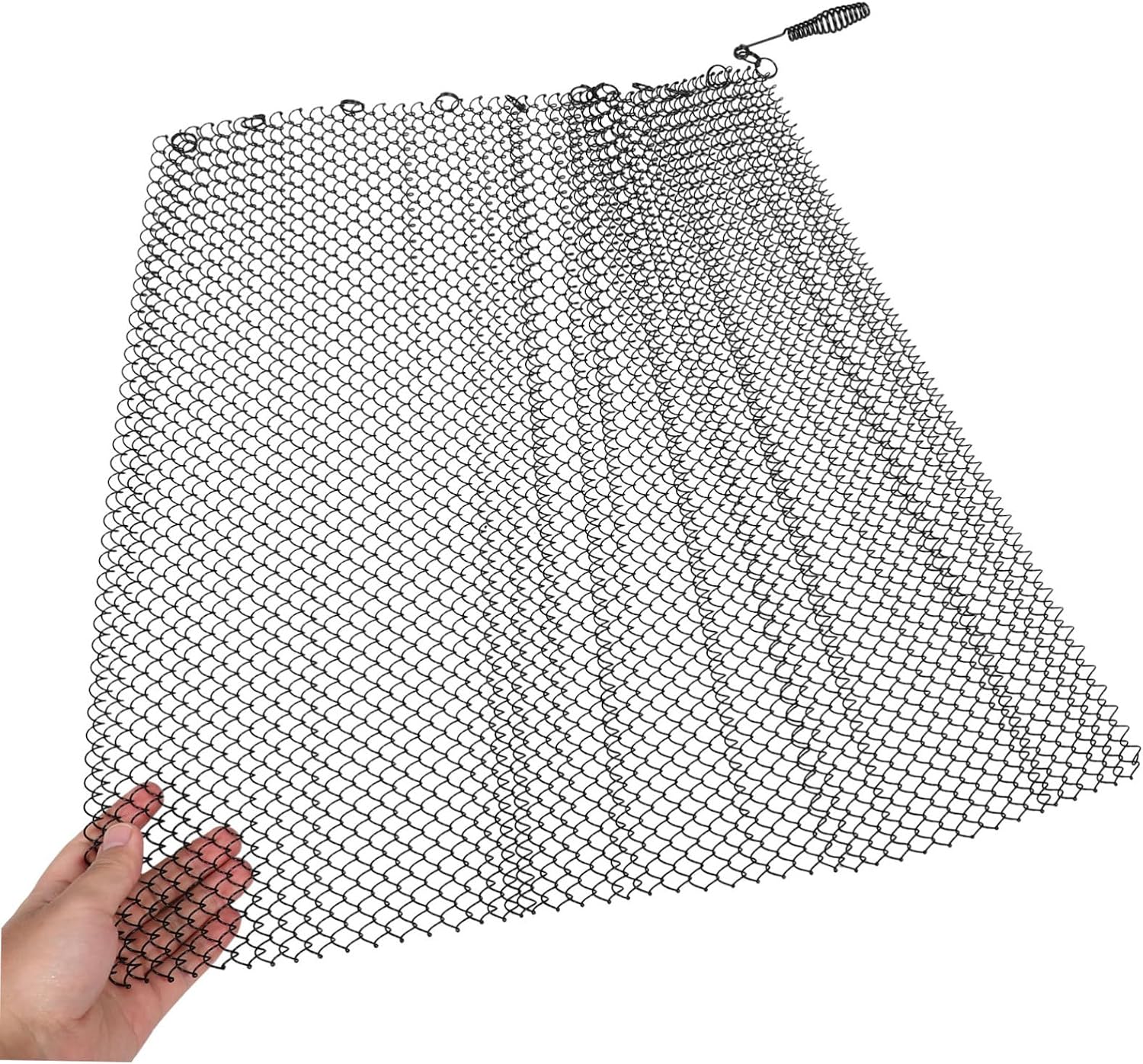 HOMSFOU 2pcs Fireplace Mesh Screen Curtain Panel 24" X 20" Metal Wire Mesh Fireplace Guard Screen Indoor Fire Place Cover for Home Heating Accessories