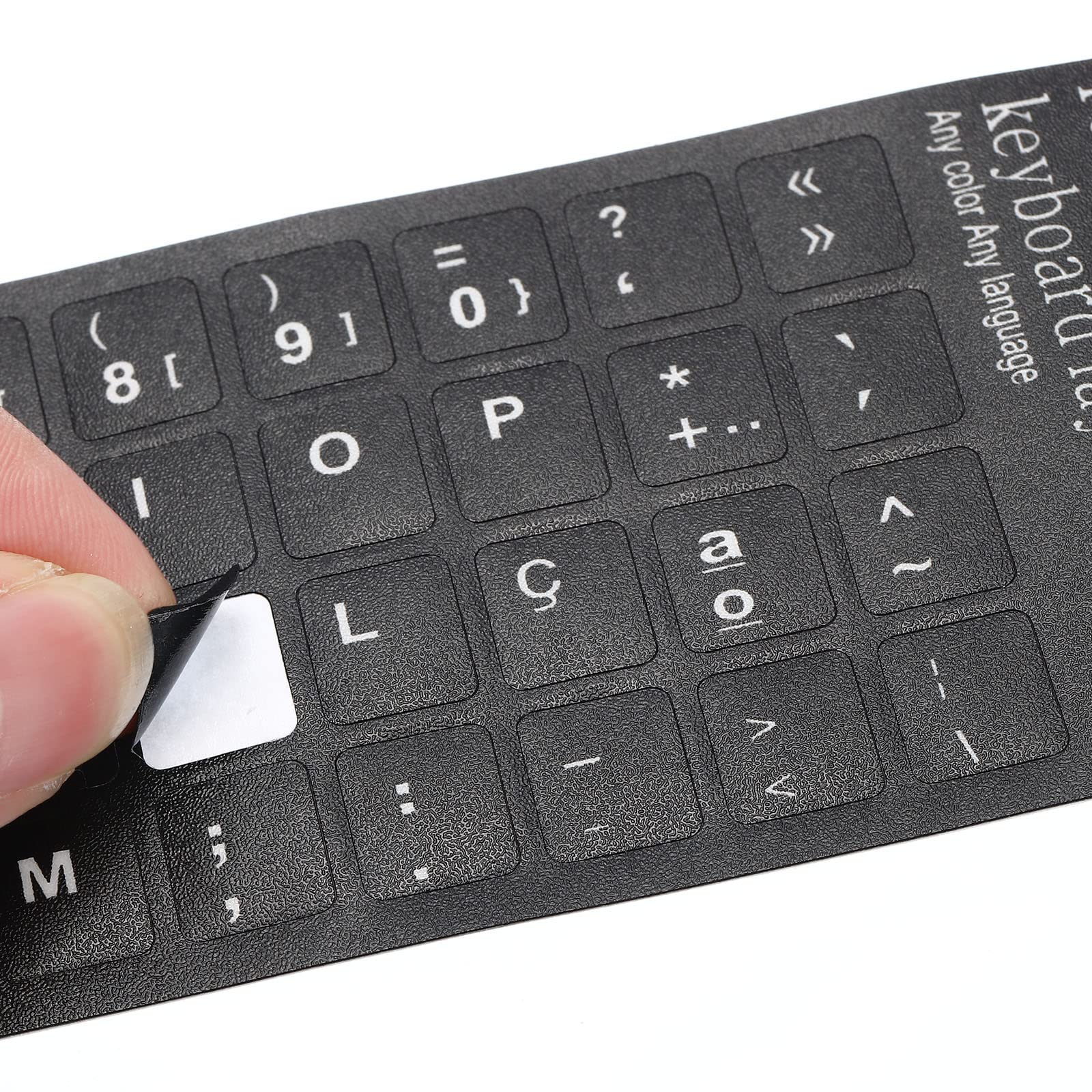 Lot 5 Autocollants Clavier Arabe – 3 Noirs Lettres Blanches, 2 Blancs Lettres Noires, Pour PC Portable