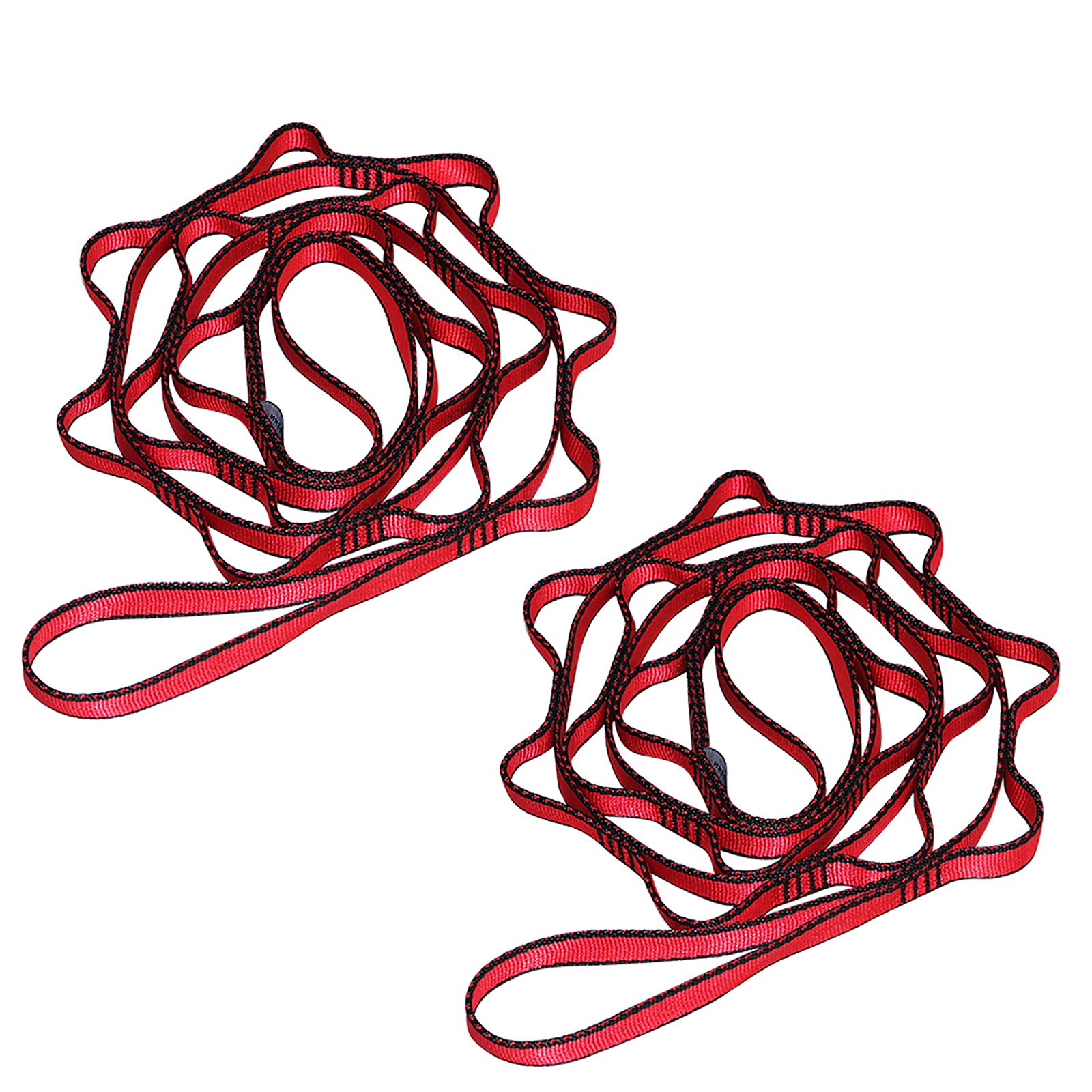 KIKIGOAL 2pcs Safety Daisy Chains Strong Climbing Strap Adjustable Nylon Strap Rope Yoga Pilates Stretching Straps