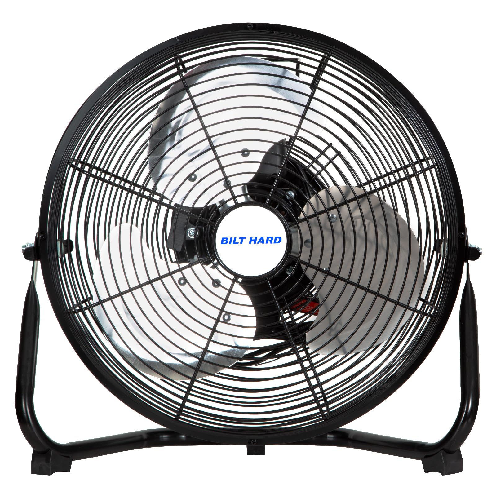 BILT HARD 12 in. High Velocity Heavy Duty Metal Floor Fan, 3 Speeds 1680 CFM Powerful Airflow Fan with 180-Degree Tilt for Bedroom, Home, Residential Use