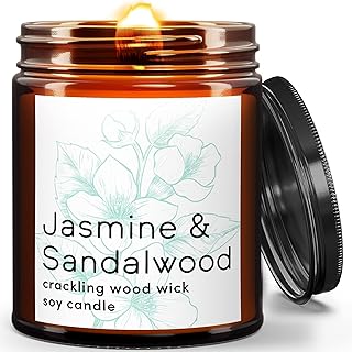 Jasmine Scented Candles, Sandalwood Candle, Scented Candles for Home, Candle Gifts for Women, Candles Aromatherapy, Kitche...