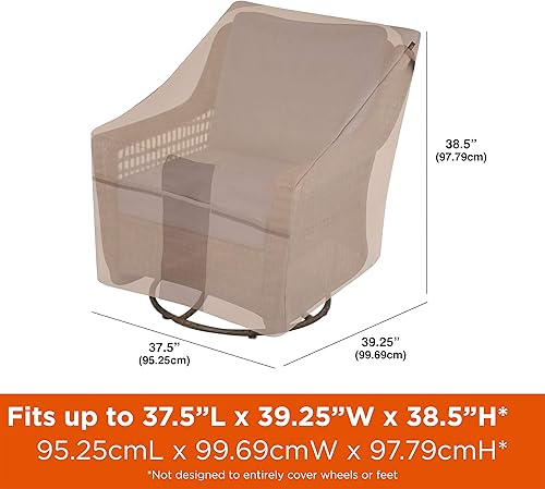 Miniatura 2 de Modern Leisure Monterey - Funda para silla giratoria de patio, tela resistente a la intemperie, protección de muebles de exterior, perfecta para