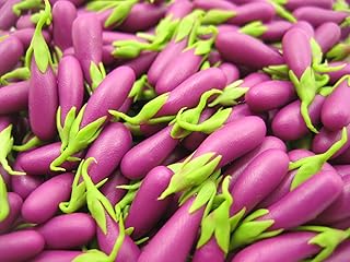 10 Loose Purple Eggplant Dollhouse Miniatures Food Vegetables Supply 13112