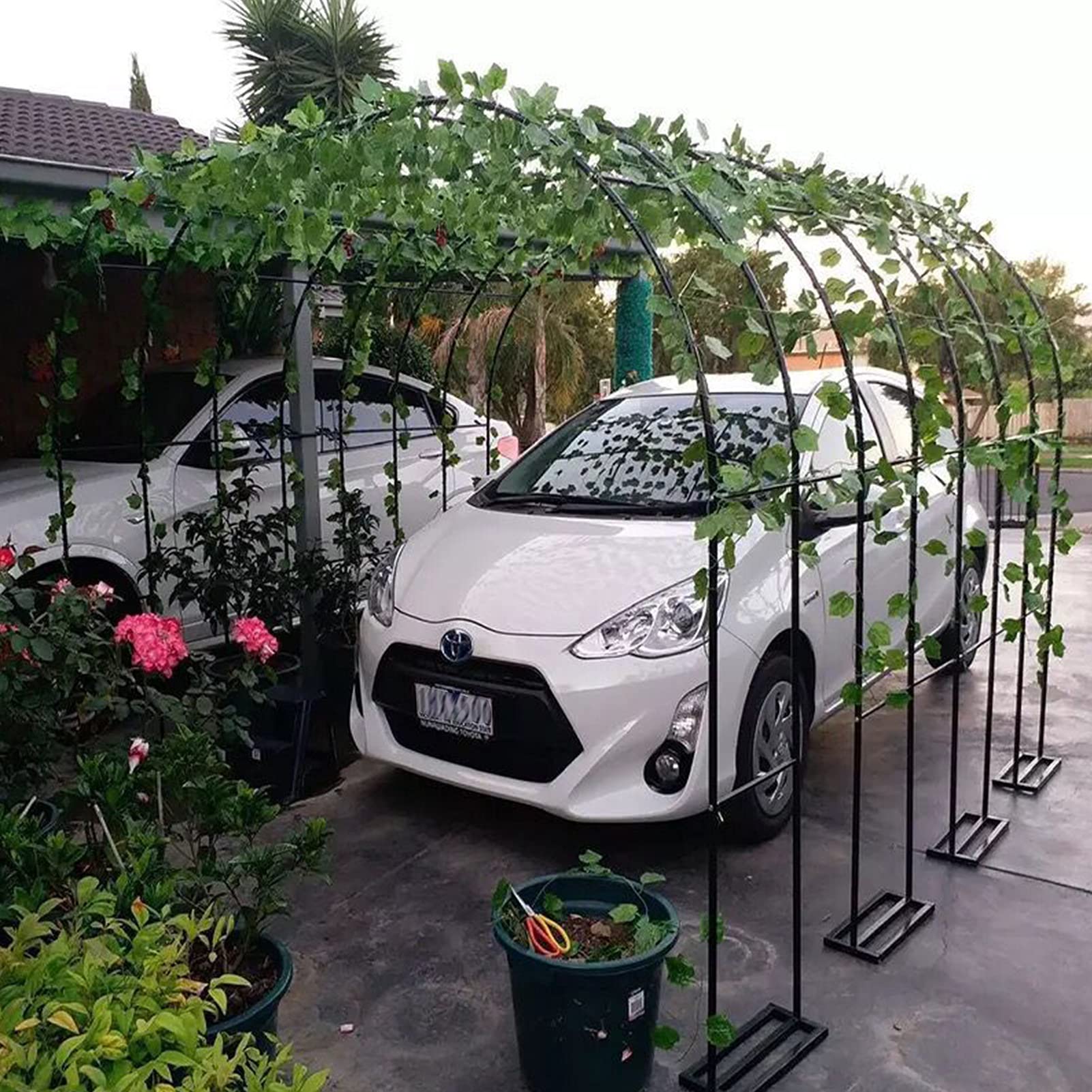 Pergola ogrodowa z metalu, do roślin pnących, pergola ogrodowa do użytku wewnątrz i na zewnątrz, odporna na warunki atmosferyczne, łuk pnący, łuk, na wesele, do ogrodu