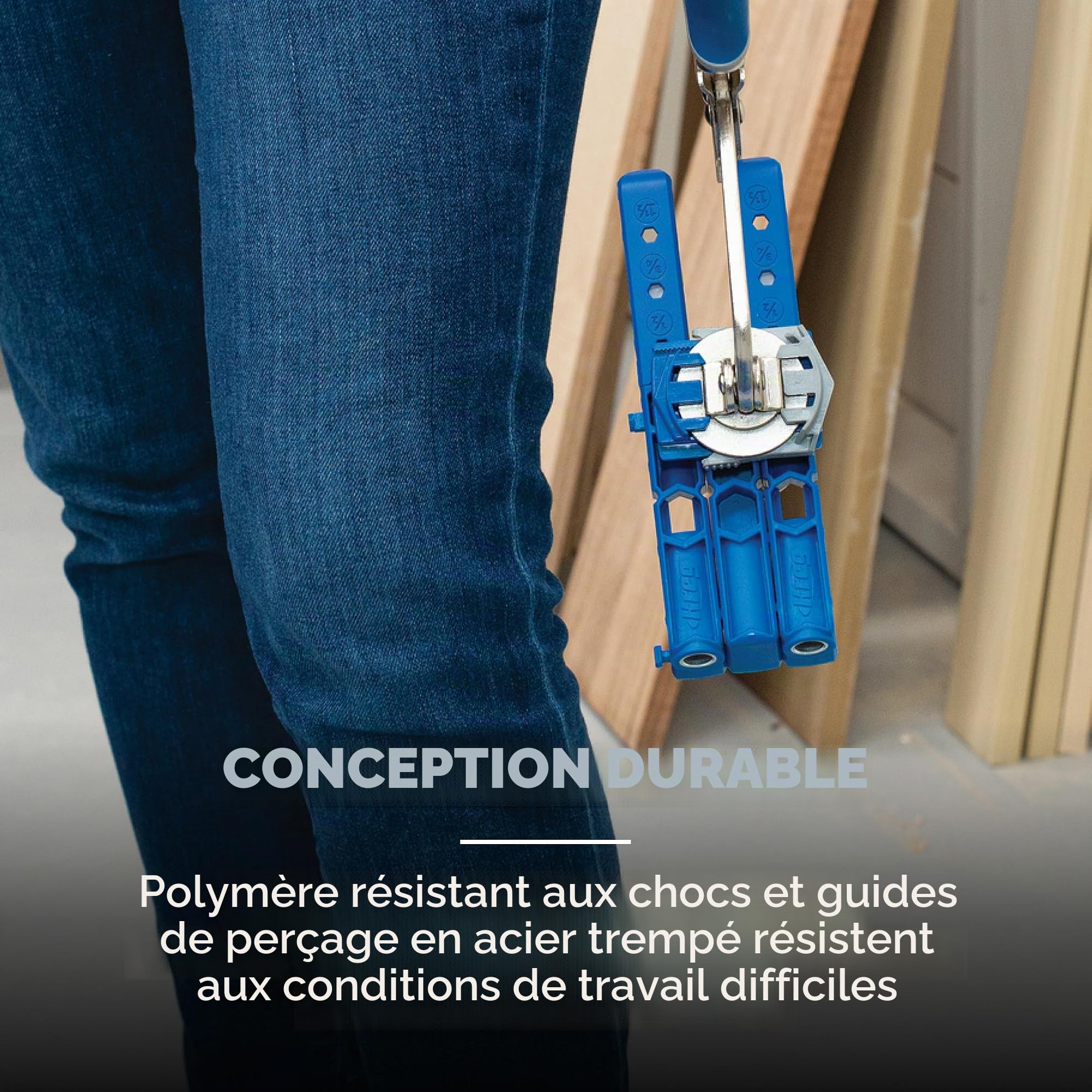 KREG Gabarit de poche durable 320 avec pince frontale classique de 5,1 cm – Comprend des pinces à bois pour le travail du bois et les espaces restreints – Pour matériaux de 1,27 cm à 3,8 cm