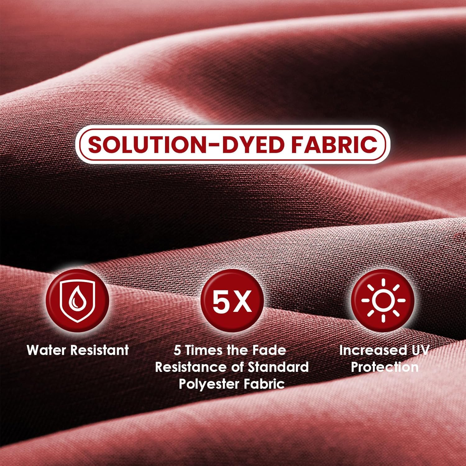 Sun-Ray Rectangular Patio Umbrella with Push-Button Tilt and Hand Crank Canopy Lift