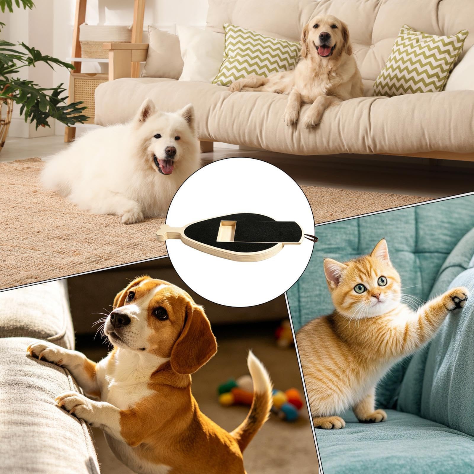 Hunde-Kratzbrett Beschäftigungsalternative Zur Krallenschere | Krallenkratzbrett Für Haustiere Geeignet Für Kleine, Mittelgroße Und Große Rassen Und Haustiere, Wohnzimmer, Schlafzimmer