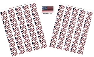 100 Liberia Flag Stickers, Two Sheets of 50, 1.5" x 1" Made in America Self Adhesive Country Flag Scrapbook Stickers, Two Sheets of 50, 100 Sticker Decal Flags