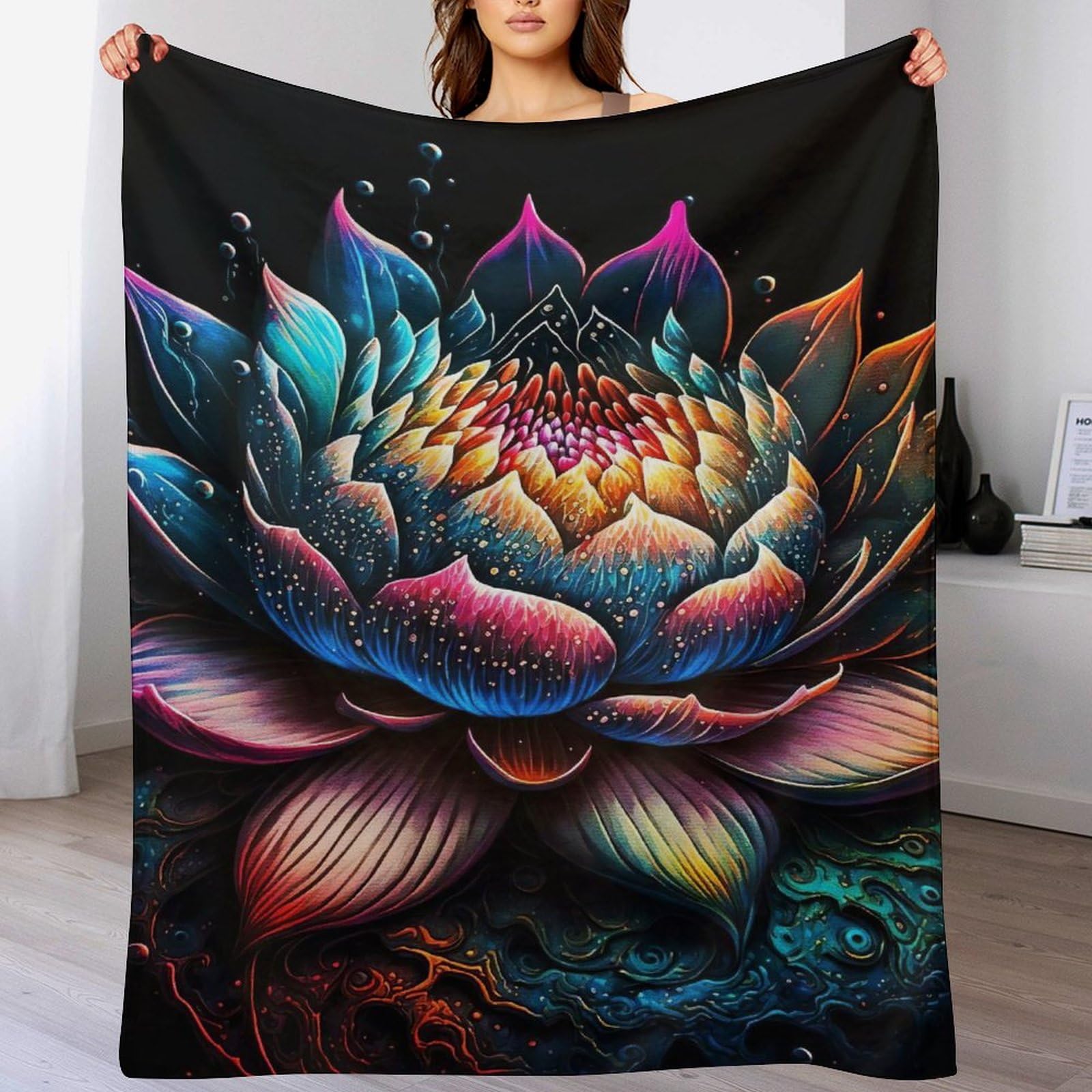 Plaid canapé chaud Lotus polaire pour vos soirées d'hiver