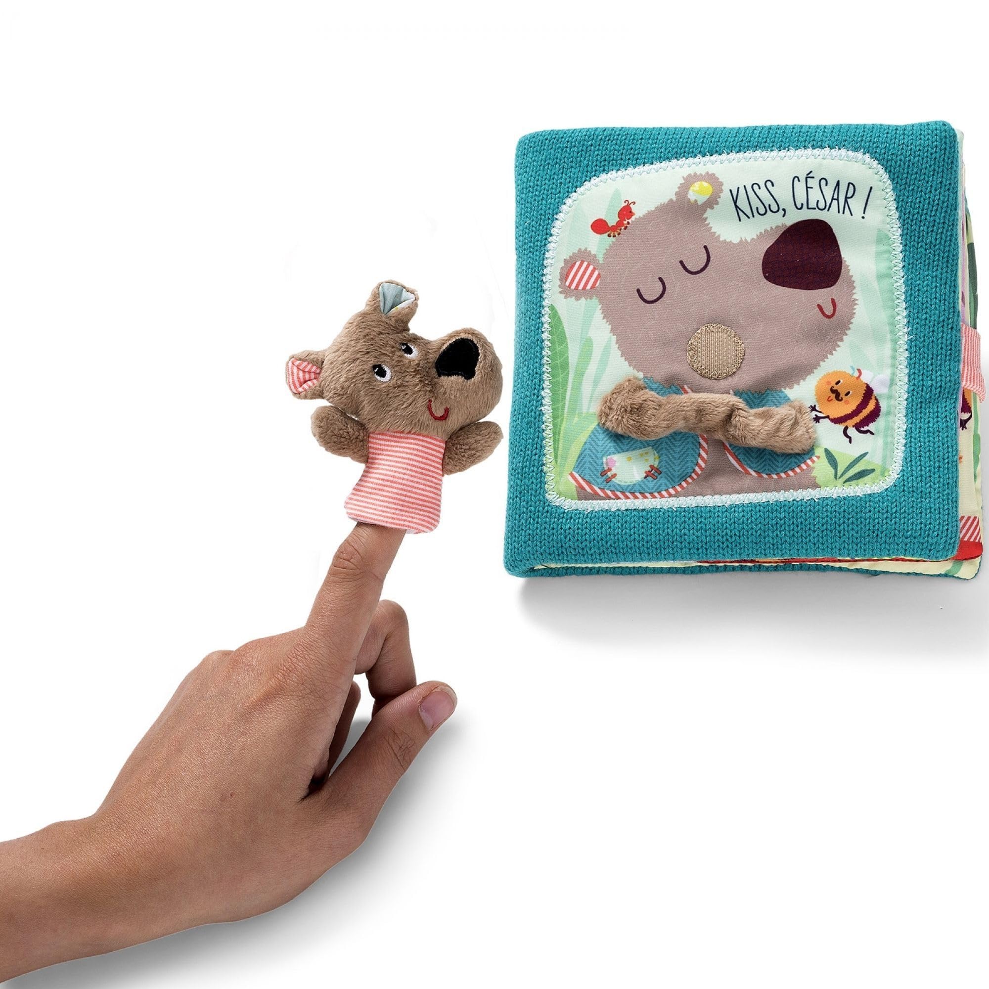 Libro Di Attività In Tessuto Lilliputiens - Stella E Il Suo Doudou Coniglio, Per Bambini Dai 12 Mesi, Sviluppo Sensoriale