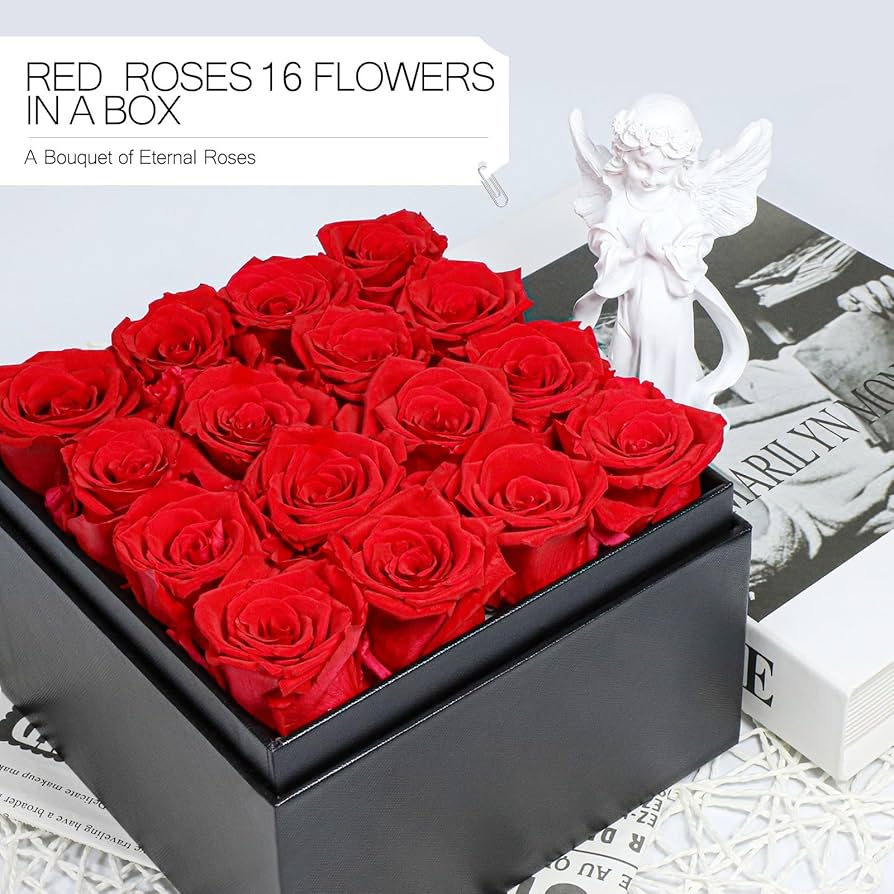 Amazon.com: TIANFU 16-Piece Forever Roses in a Box