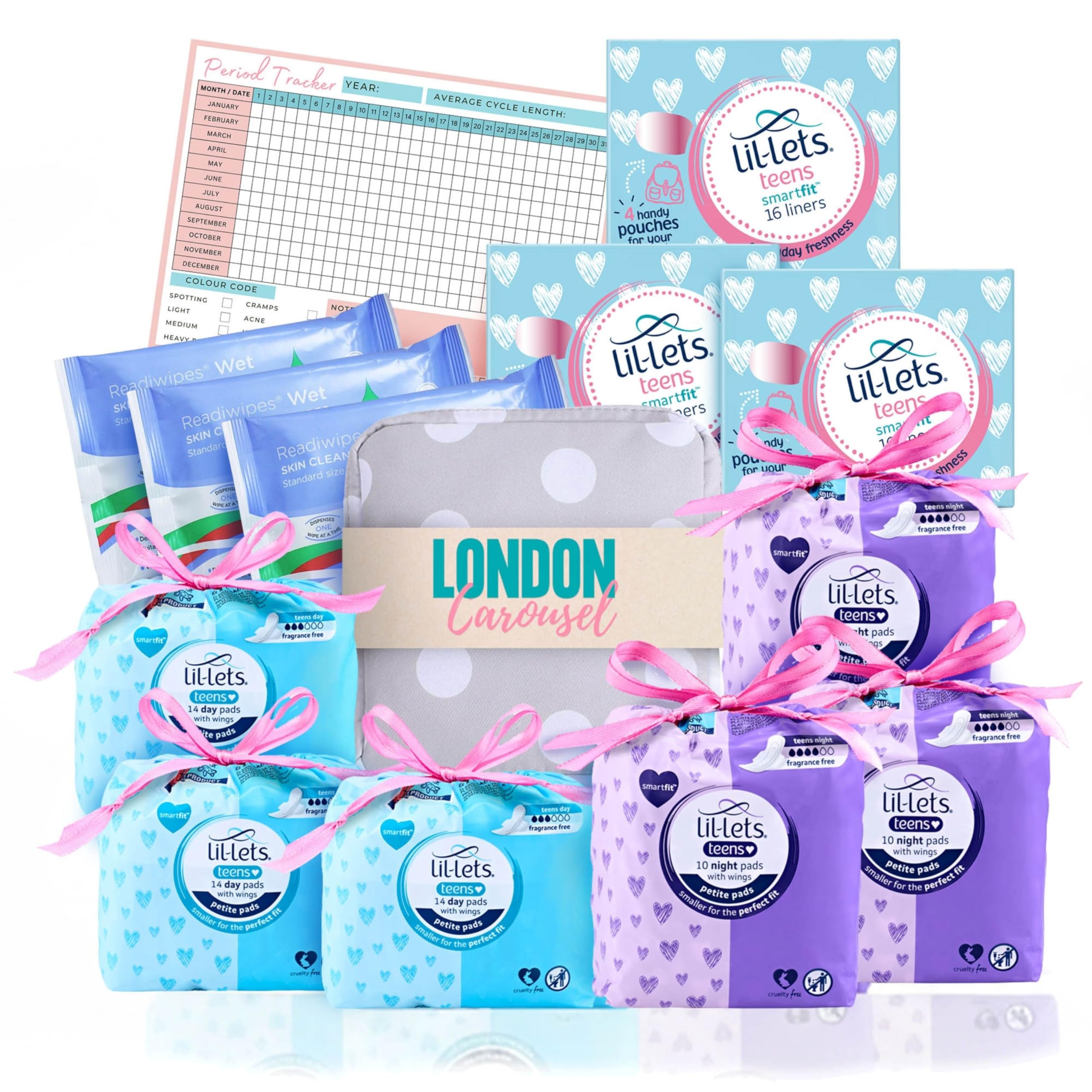 Sponsored Ad – Teen Sanitary Towels Including 3X Lil Lets Teen Pads, Night Pads, Lil Lets Liners, Intimate Feminine Wipes, Sanitary Pad Storage Bag and Period Tracker for Girls