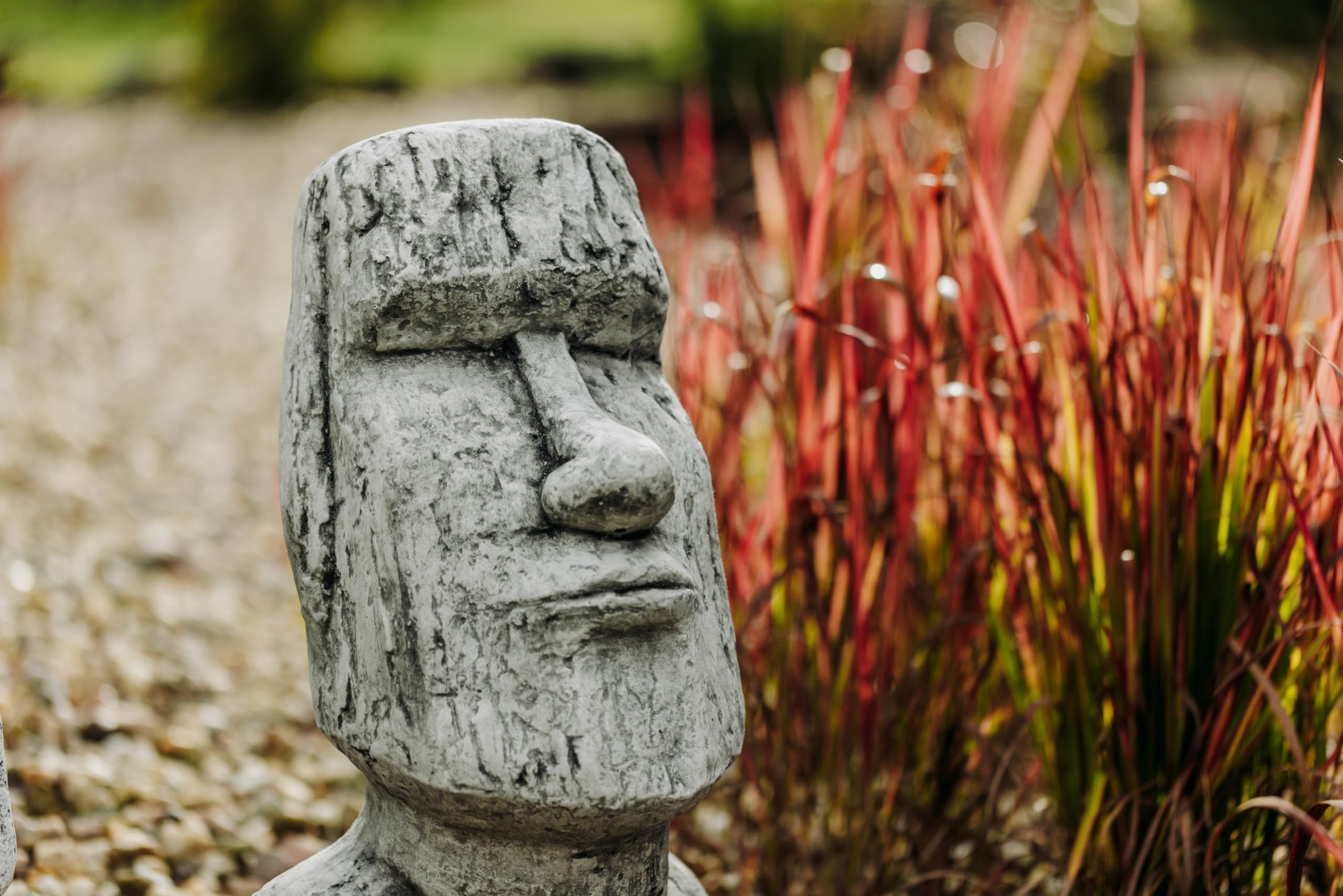gartendekoparadies.de Massiccia grande statua di pietra Moai Isola di Pasqua testa in pietra, resistente al gelo