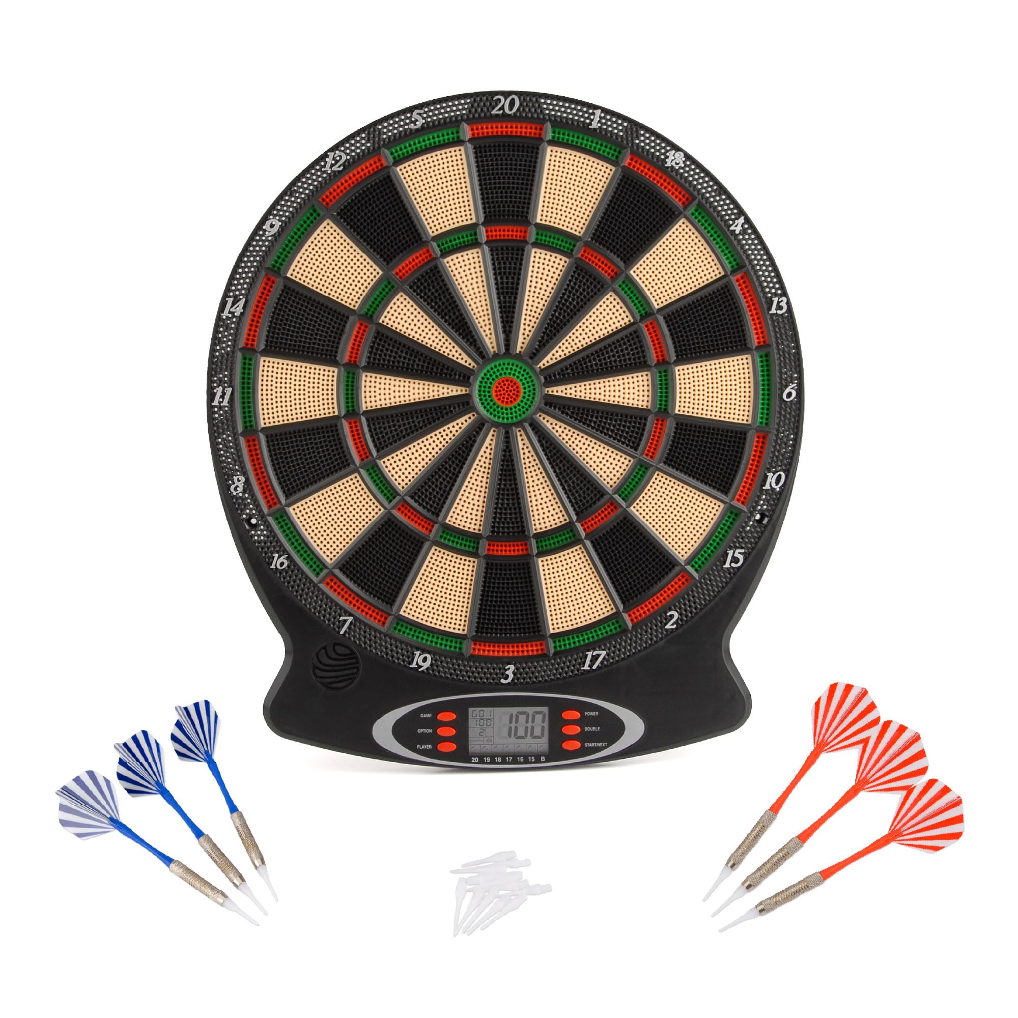 Toyrific Electronic Dartboard with LED Display, 28 Games and 159 Modes, Safe Soft Tip Darts, Kids Dart Board, Automatic Scoring, for Children and Adults
