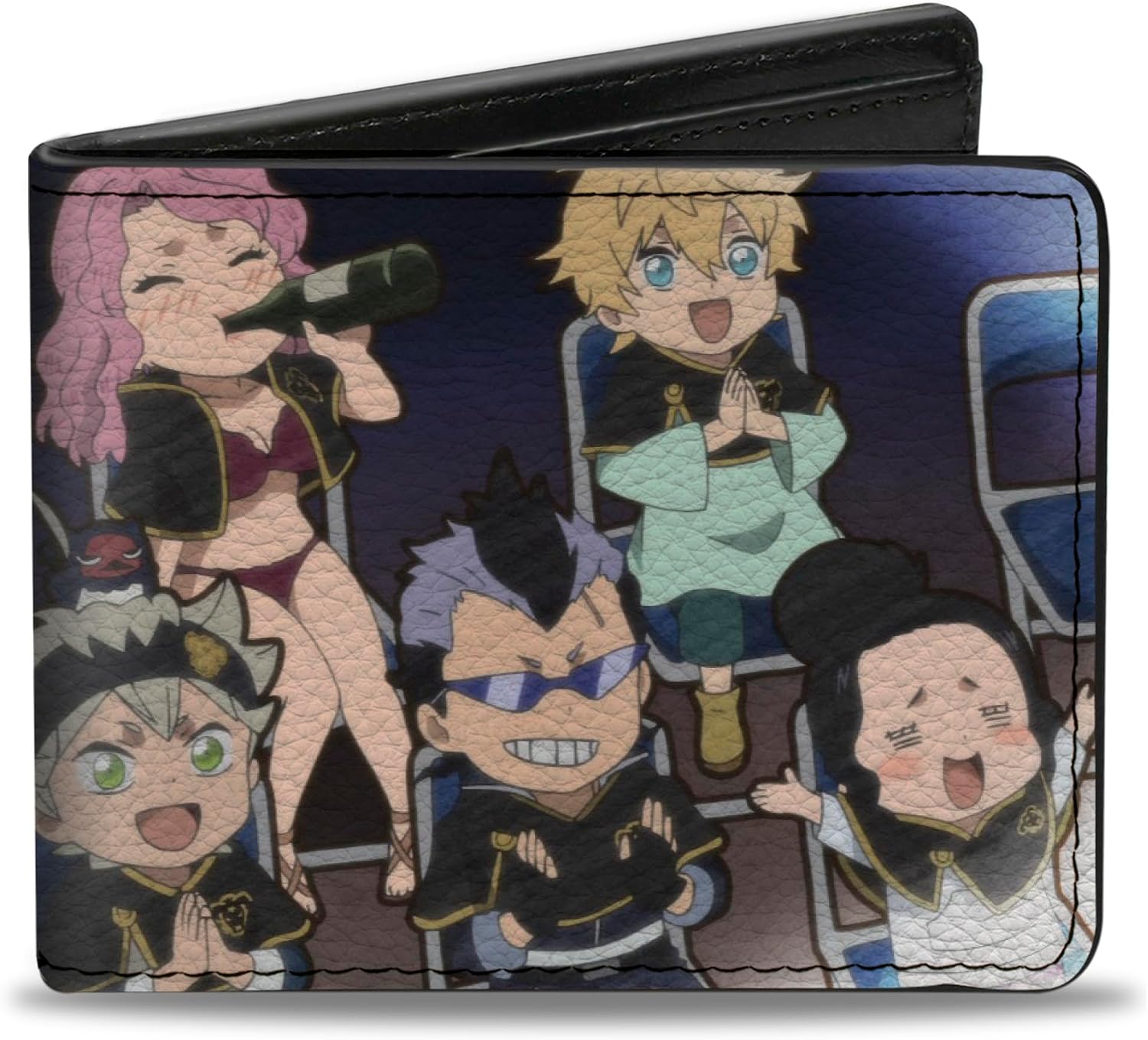 Buckle-Down Black Clover Bifold Wallet