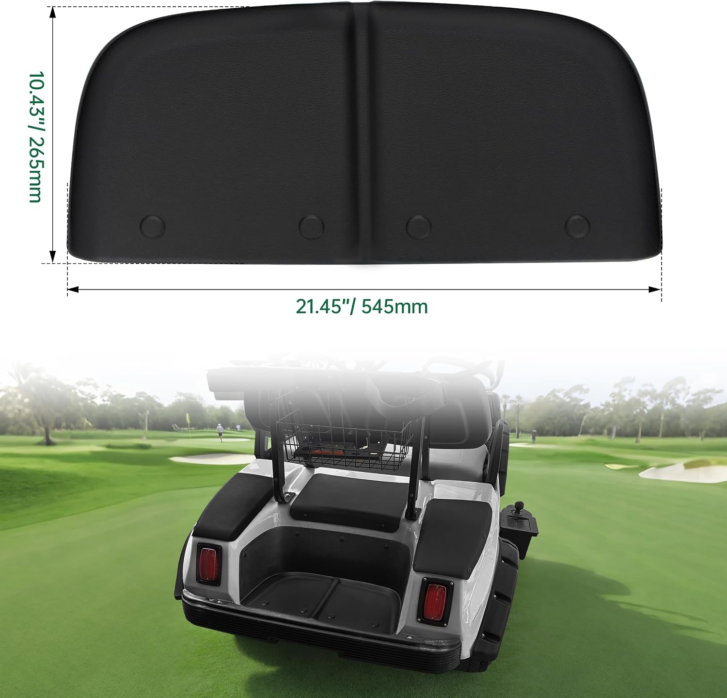 Bag Well Mat Rubber Liner Insert Rear Cargo Protection Compatible with Club Car DS Golf Cart Accessories