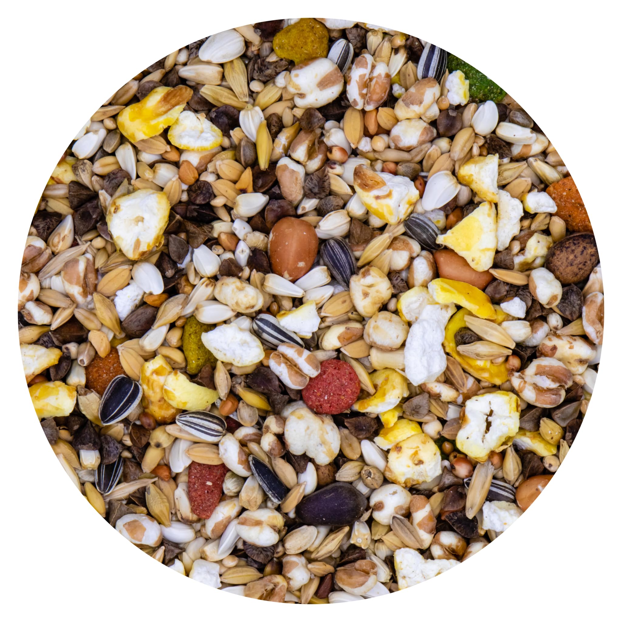 Opti-Mix Miscela Premium per Pappagalli Australiani di Grossa Taglia, 15kg, Cereali Soffiati e Fioccati, Frutta Secca, Popcorn, Rosa Selvatica, Grano Saraceno, Miglio Bianco
